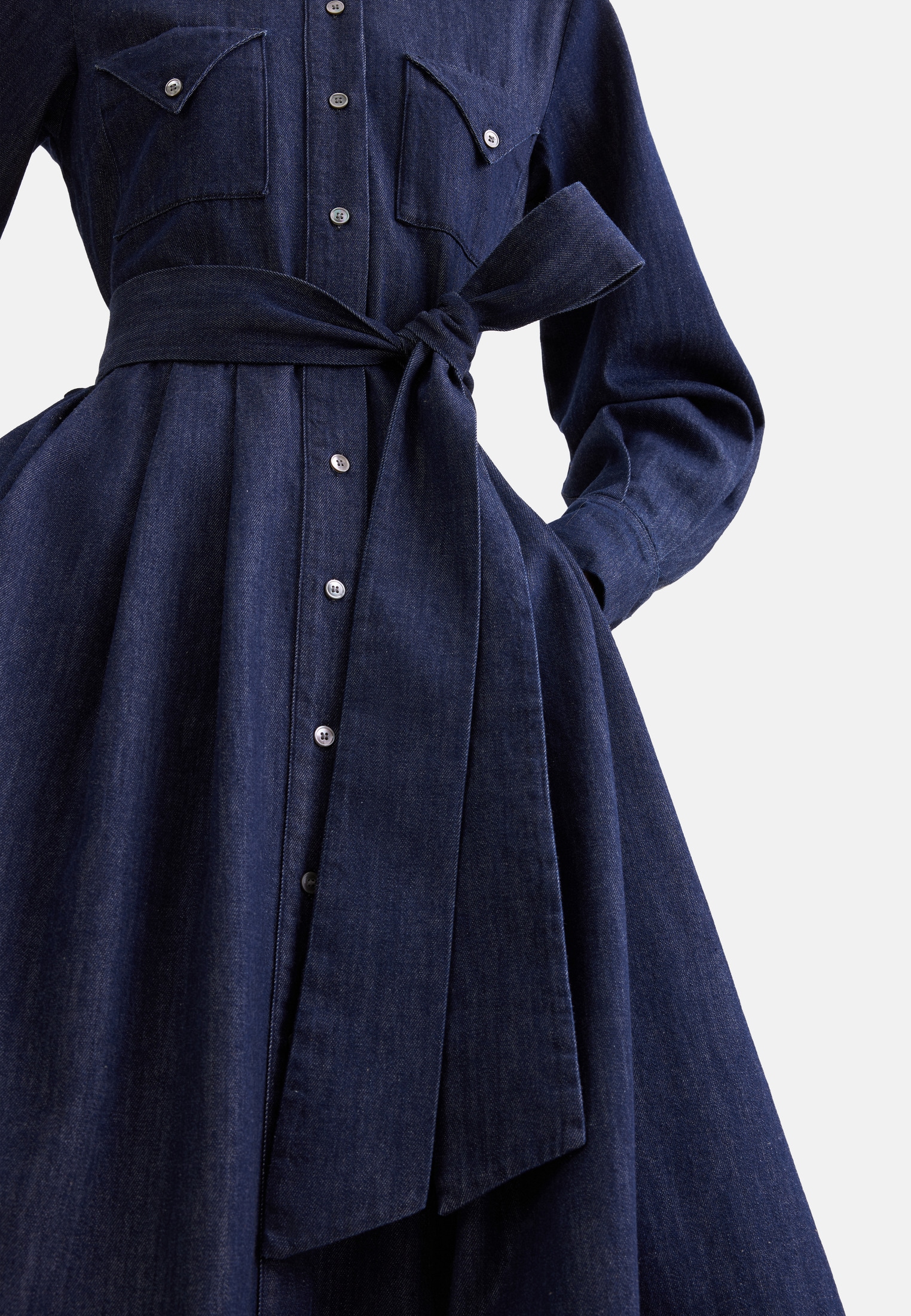 seidensticker Blusenkleid 1/1 Kragen Denim