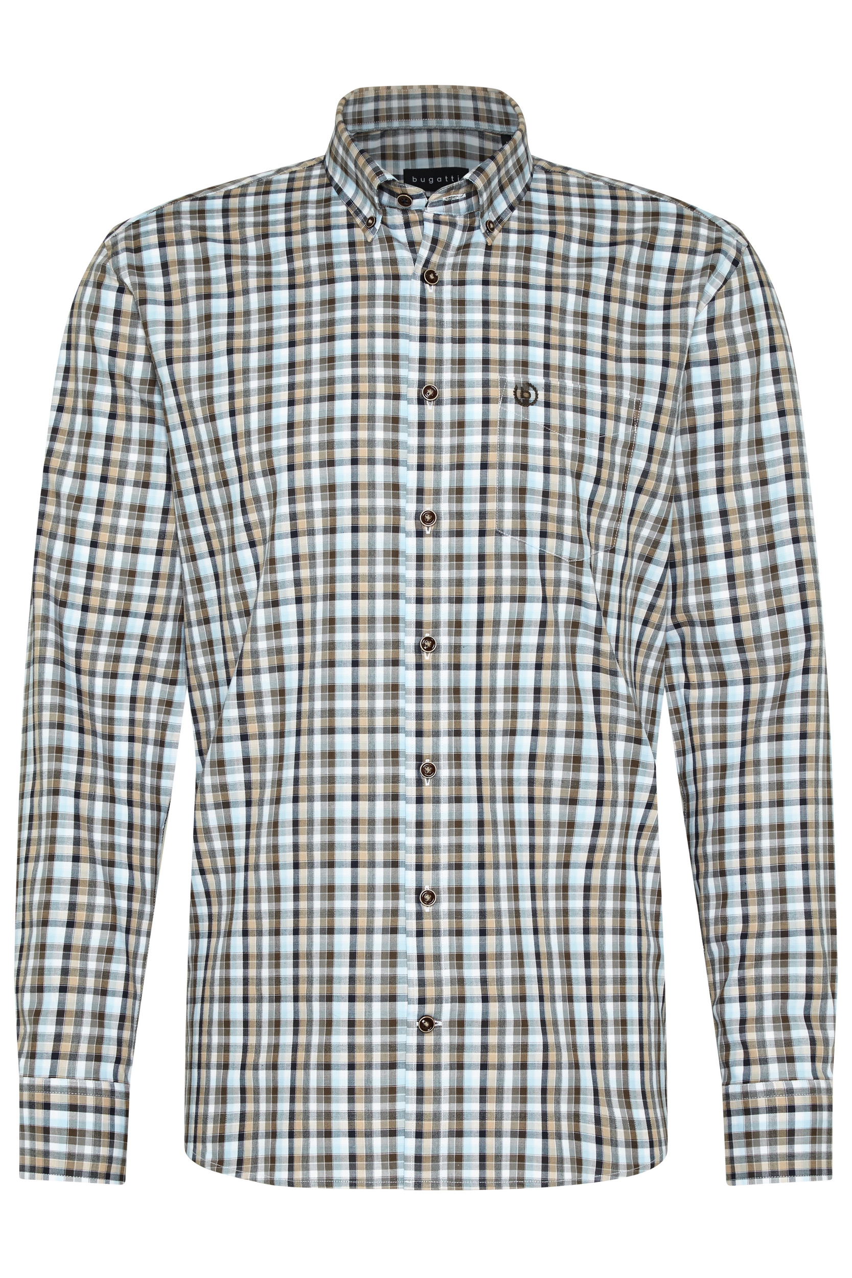 bugatti Langarmhemd »Modern Fit«, mit Button-Down-Kragen