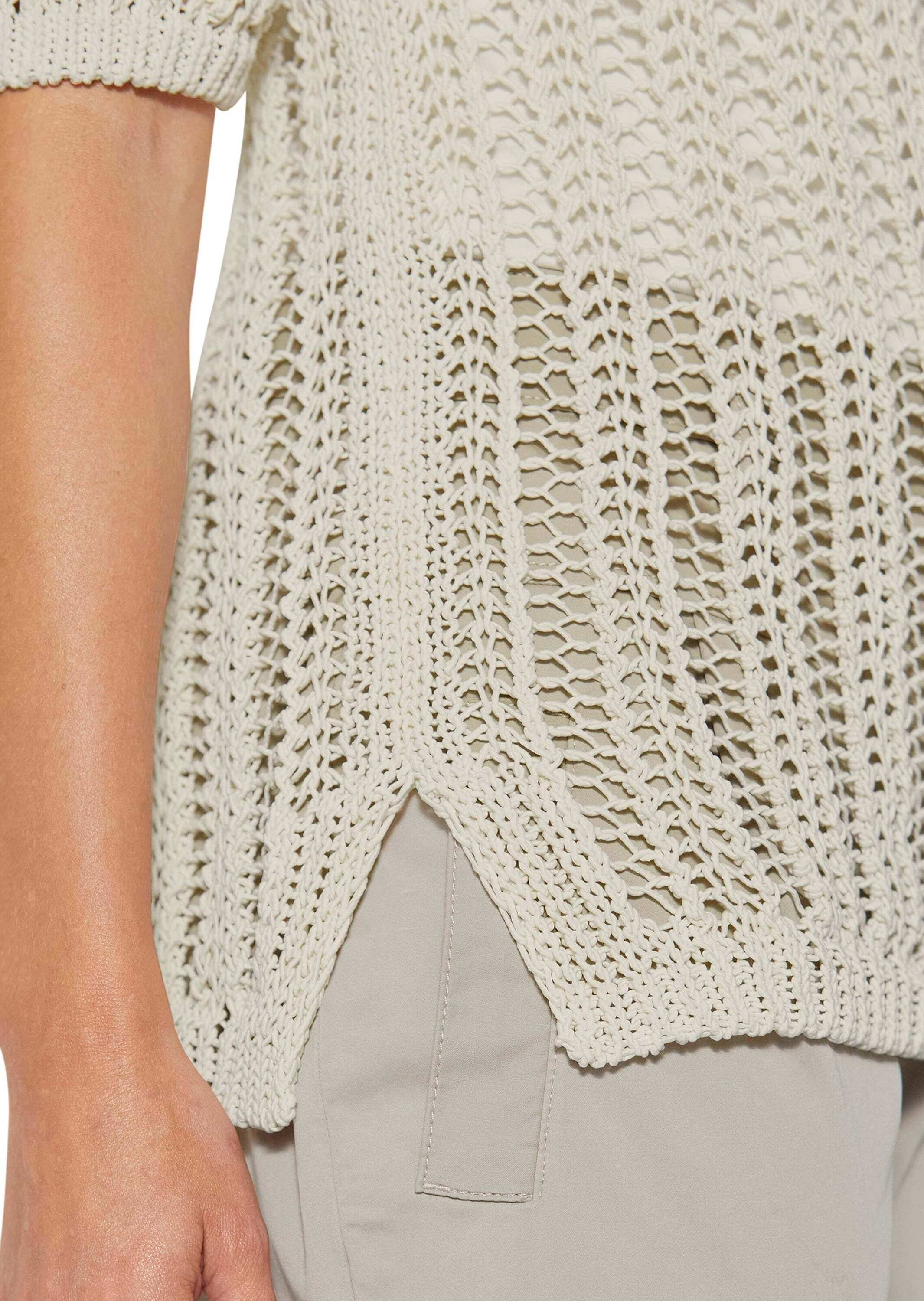 MADELEINE Longpullover »Strickpullover Luftiger Sommerpullover mit Ajour-Muster«