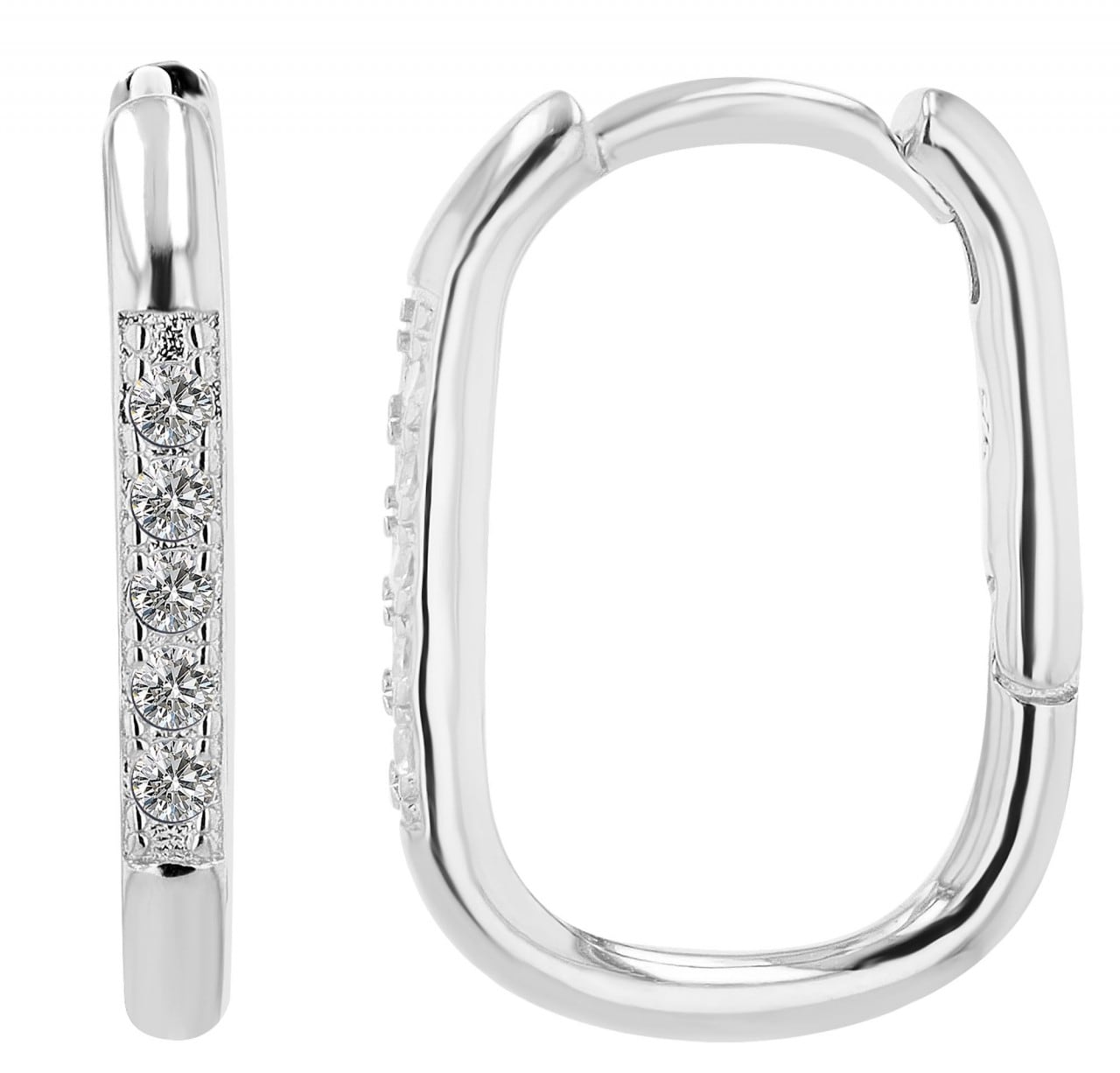 Adelia´s Paar Creolen »Adelia's Damen Creolen aus 925 Sterling Silber und Zirkonia«