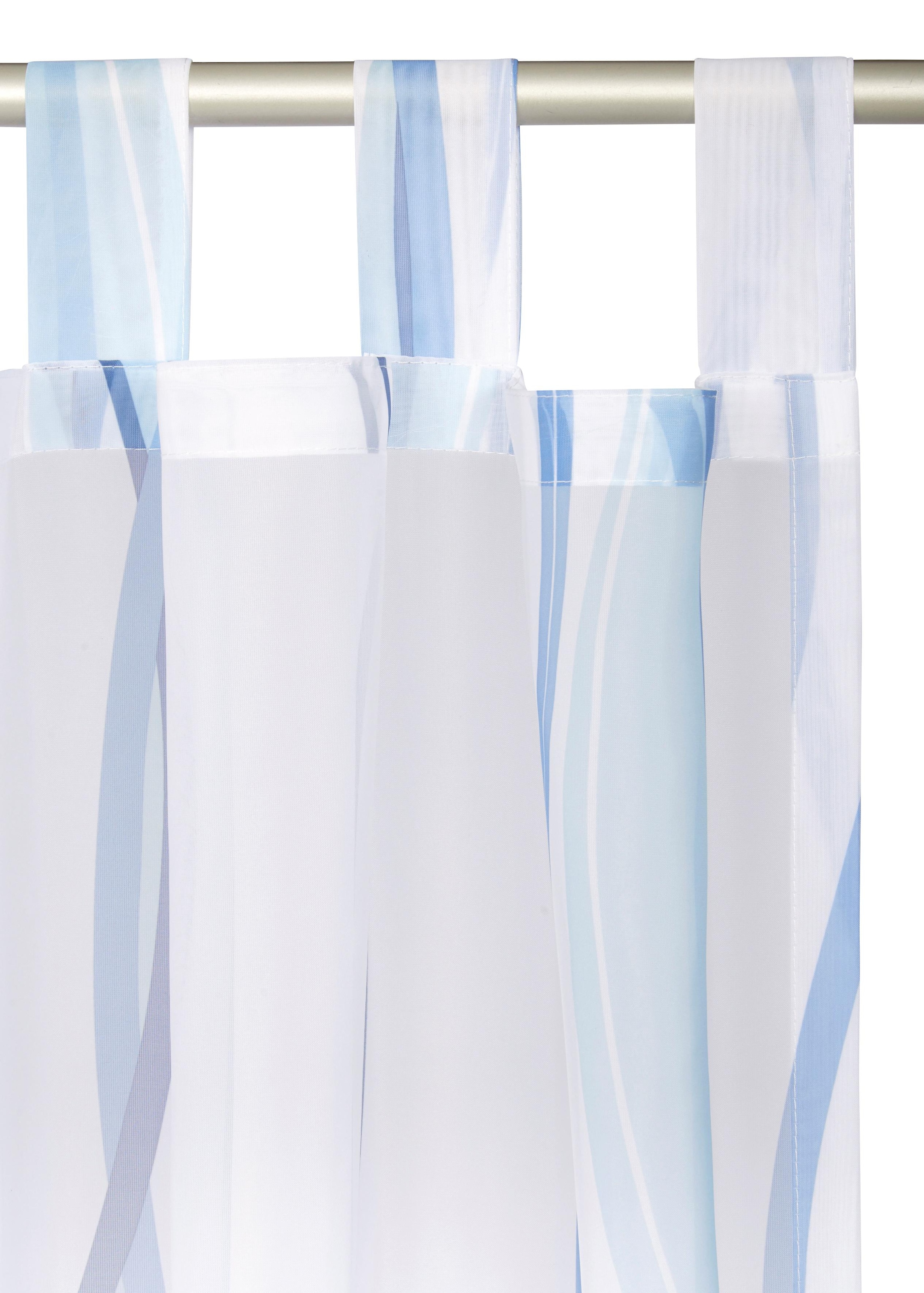 my home Gardine »DIMONA«, (2 St.), 2-er Set, Voile, Polyester, Wellen