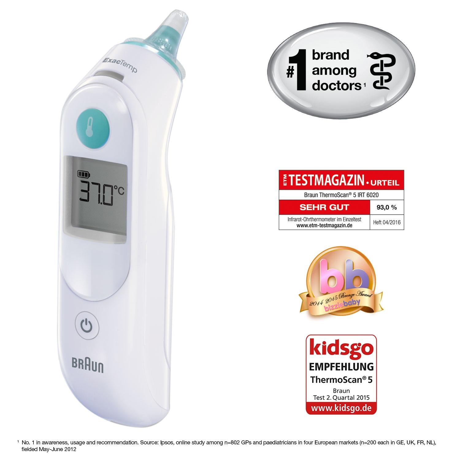 5 Einweg 21 Ohr-Fieberthermometer OTTO Schutzkappen IRT6020«, »ThermoScan Braun im Inklusive Online Shop