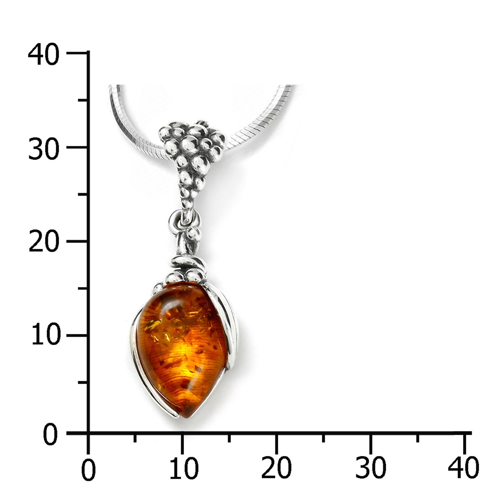 OSTSEE-SCHMUCK Kette mit Anhänger »- Traube - Silber 925/000 - Bernstein«