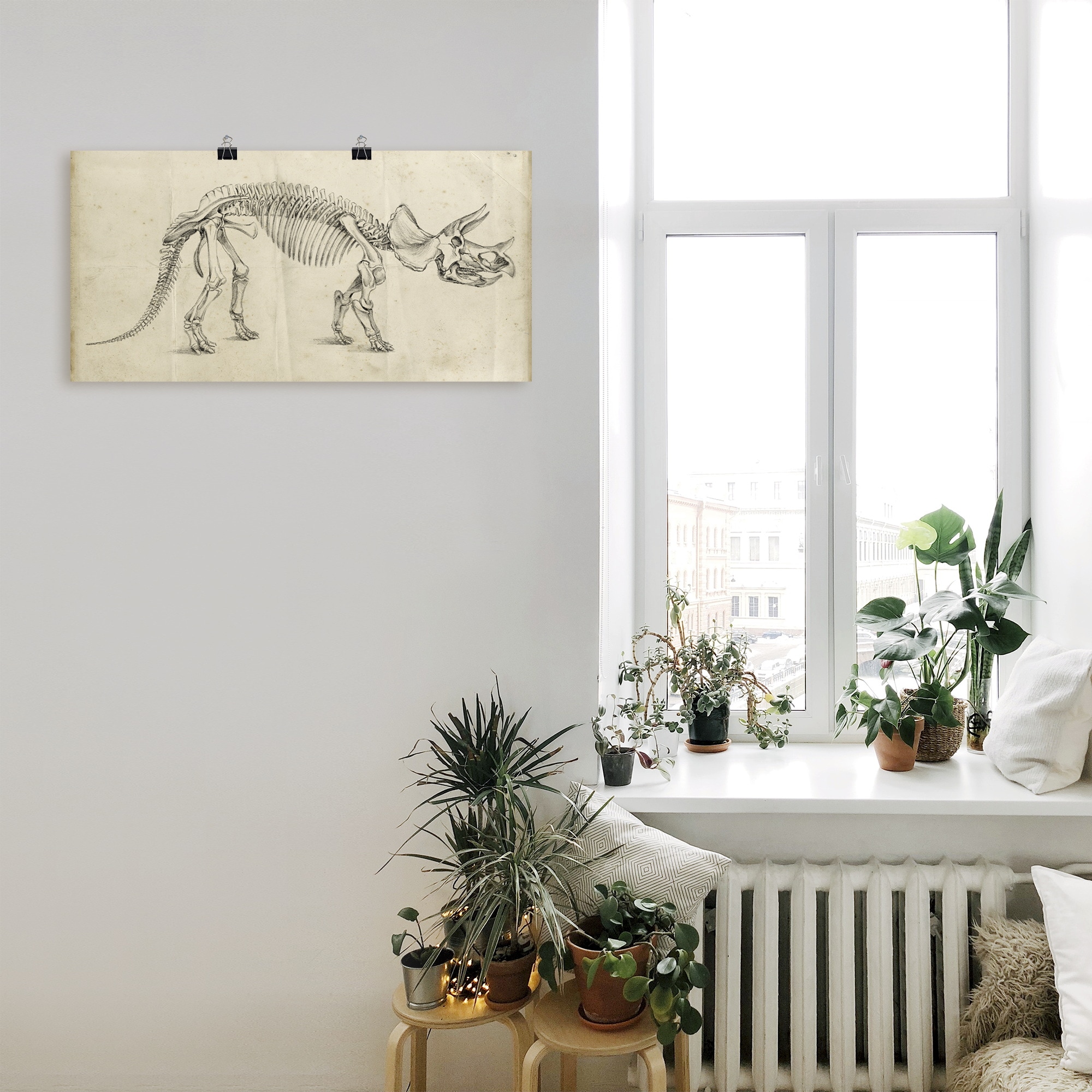 Artland Wandbild »Dinosauria Lehre II«, Dinosaurier, (1 St.), als Alubild, Outdoorbild, Poster in verschied. Größen