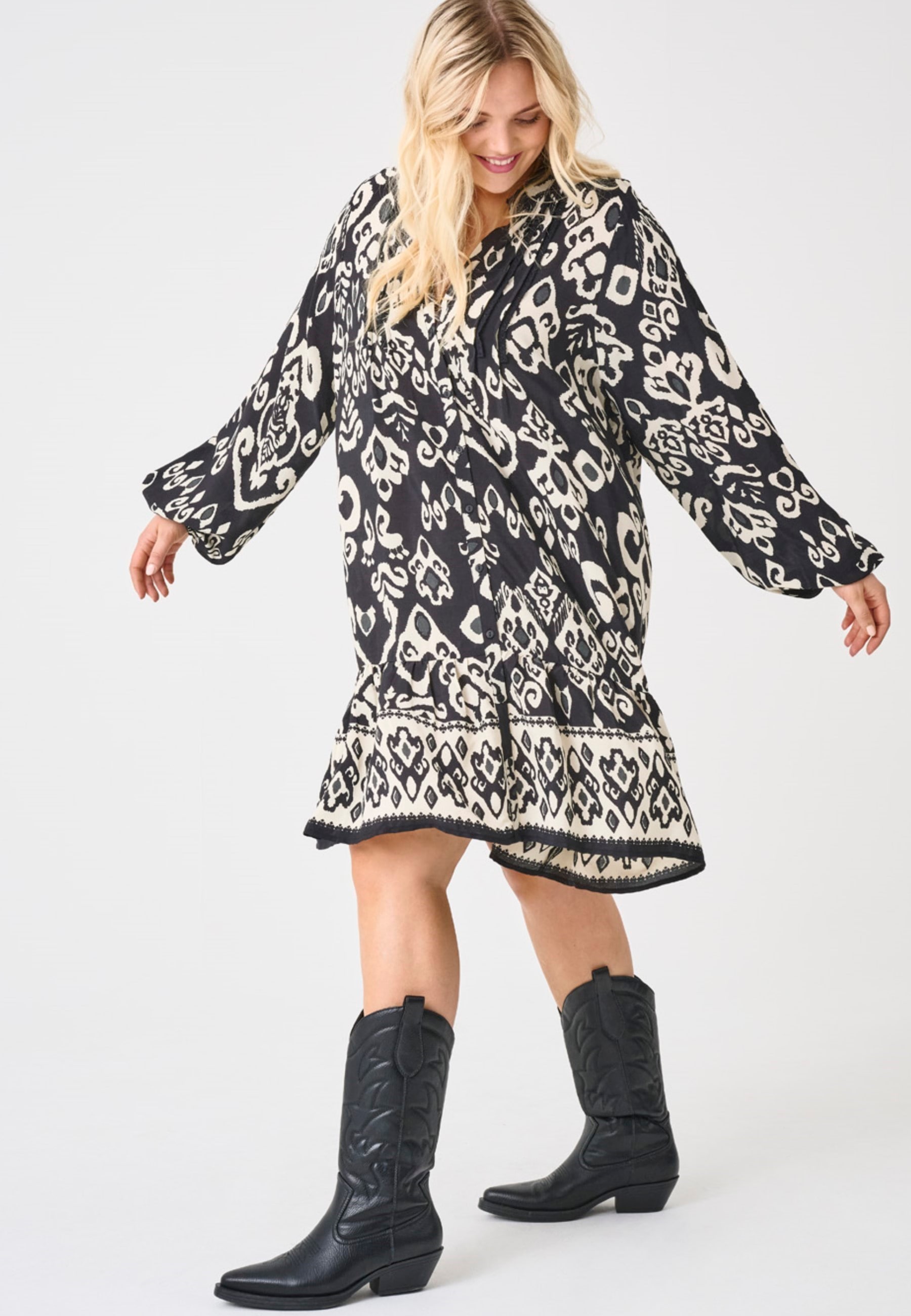 ONLY CARMAKOMA Sommerkleid »CARAJA LS DRESS WVN NOOS«