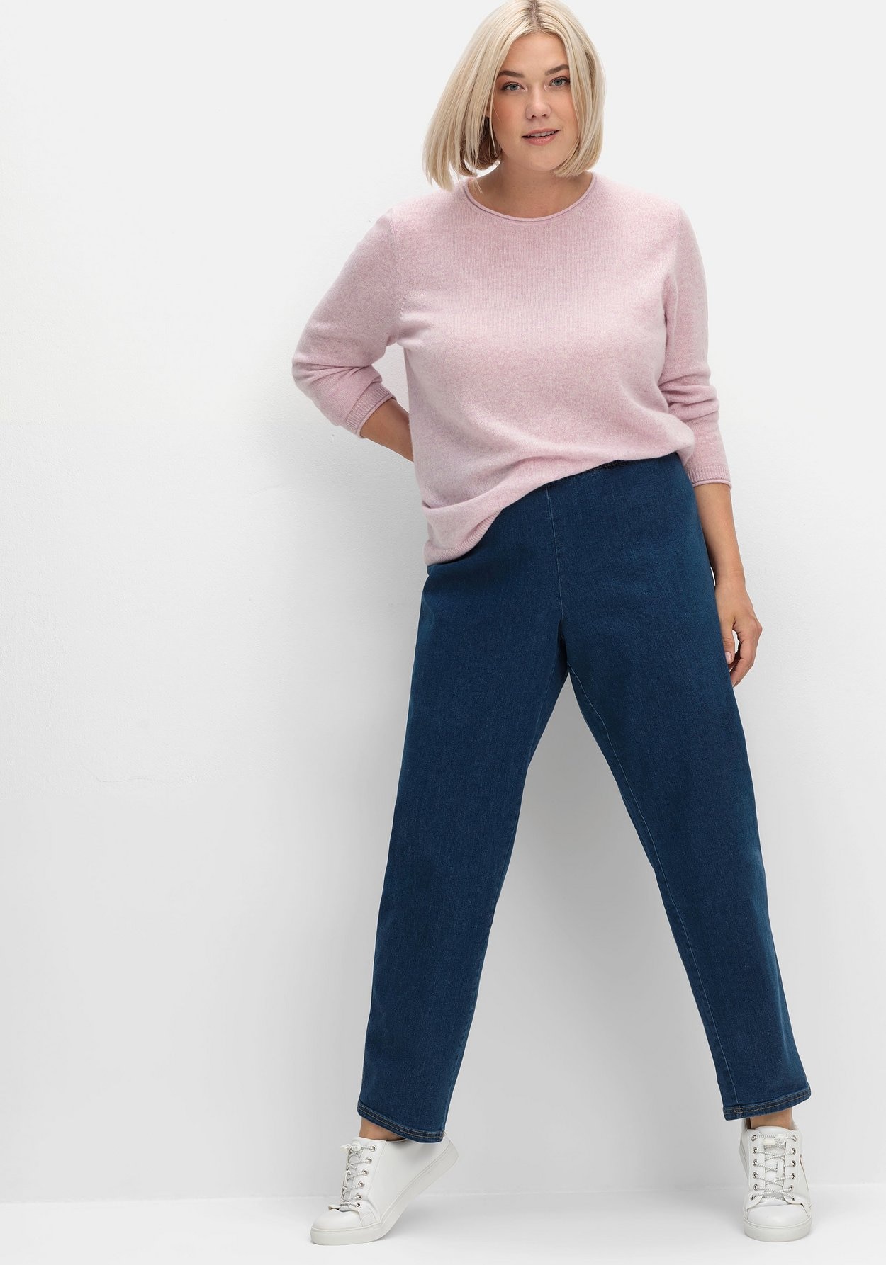 Sheego Stretch-Jeans »Jeans in Karottenform, mit Stretchbund«