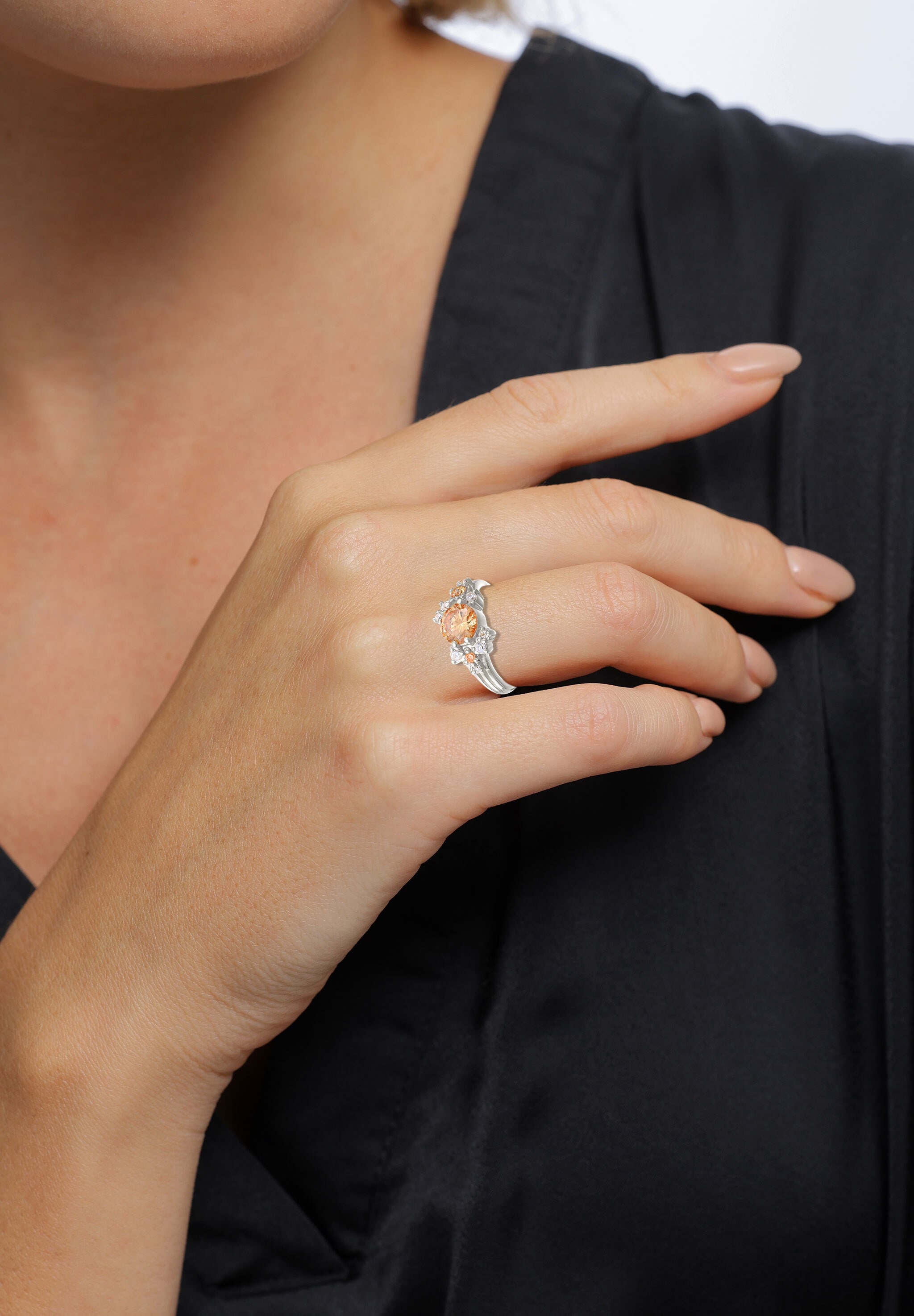 Elli Premium Silberring »Ring Cocktail Statement Zirkonia 925 Silber«