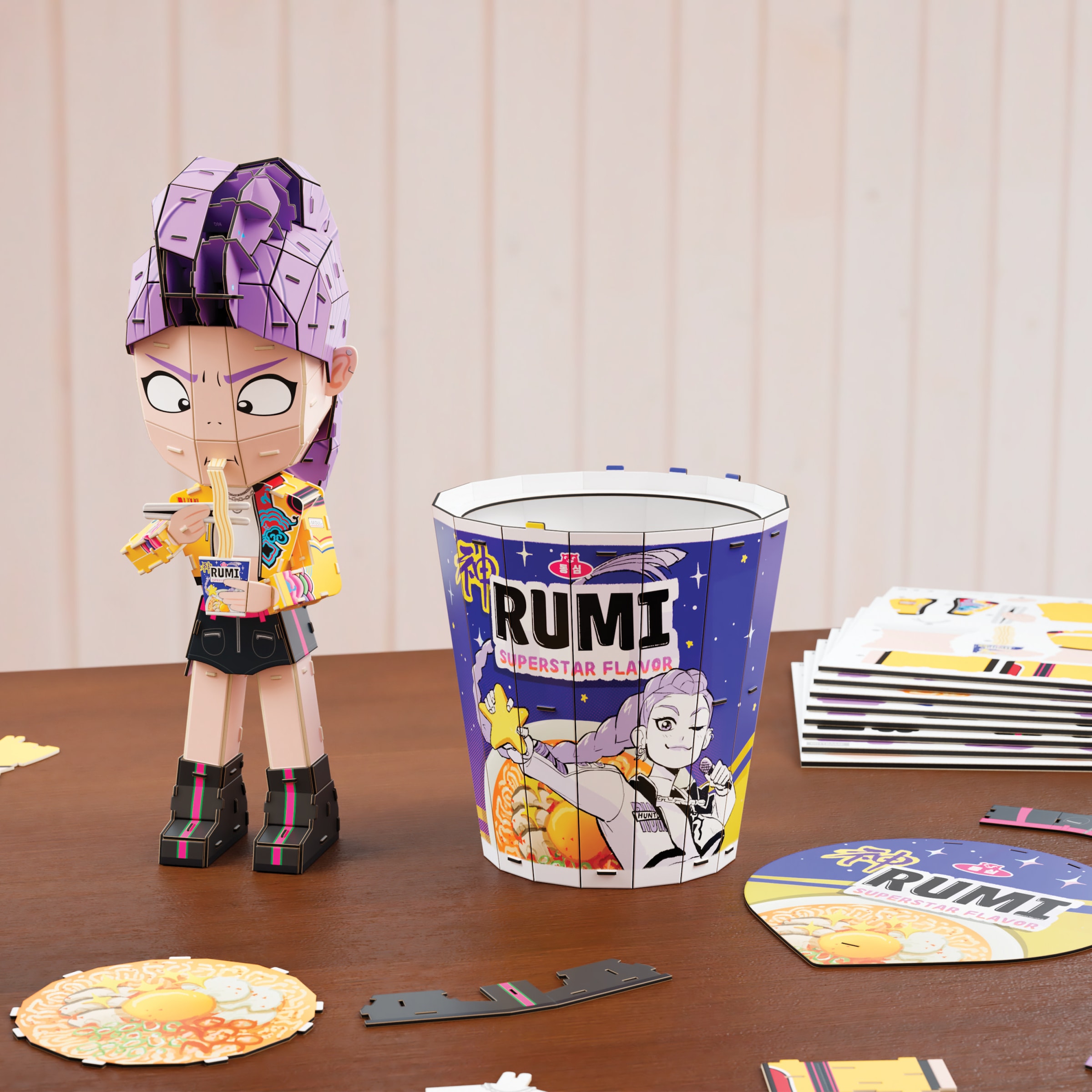 Spin Master 3D-Puzzle »4D Build - K-Pop Demon Hunters - Rumi im Ramen-Becher«