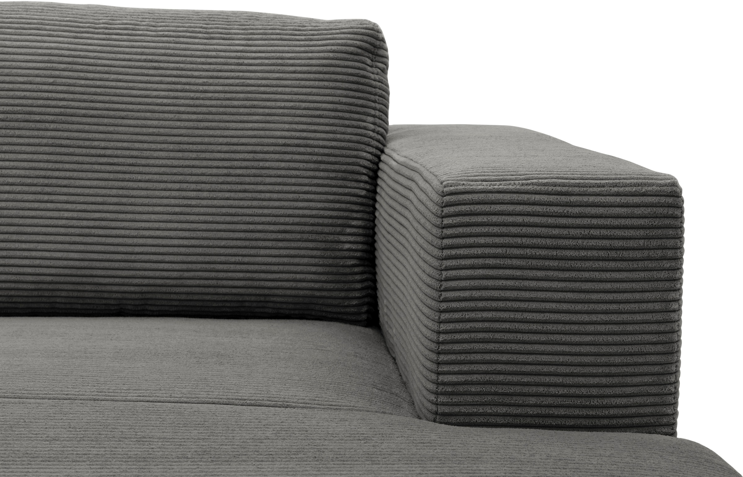 DOMO collection Ecksofa »Modica kompakt und elegant, Breite 244, L-Form«, moderne Optik mit extrabreiter Recamiere, auch in Cord