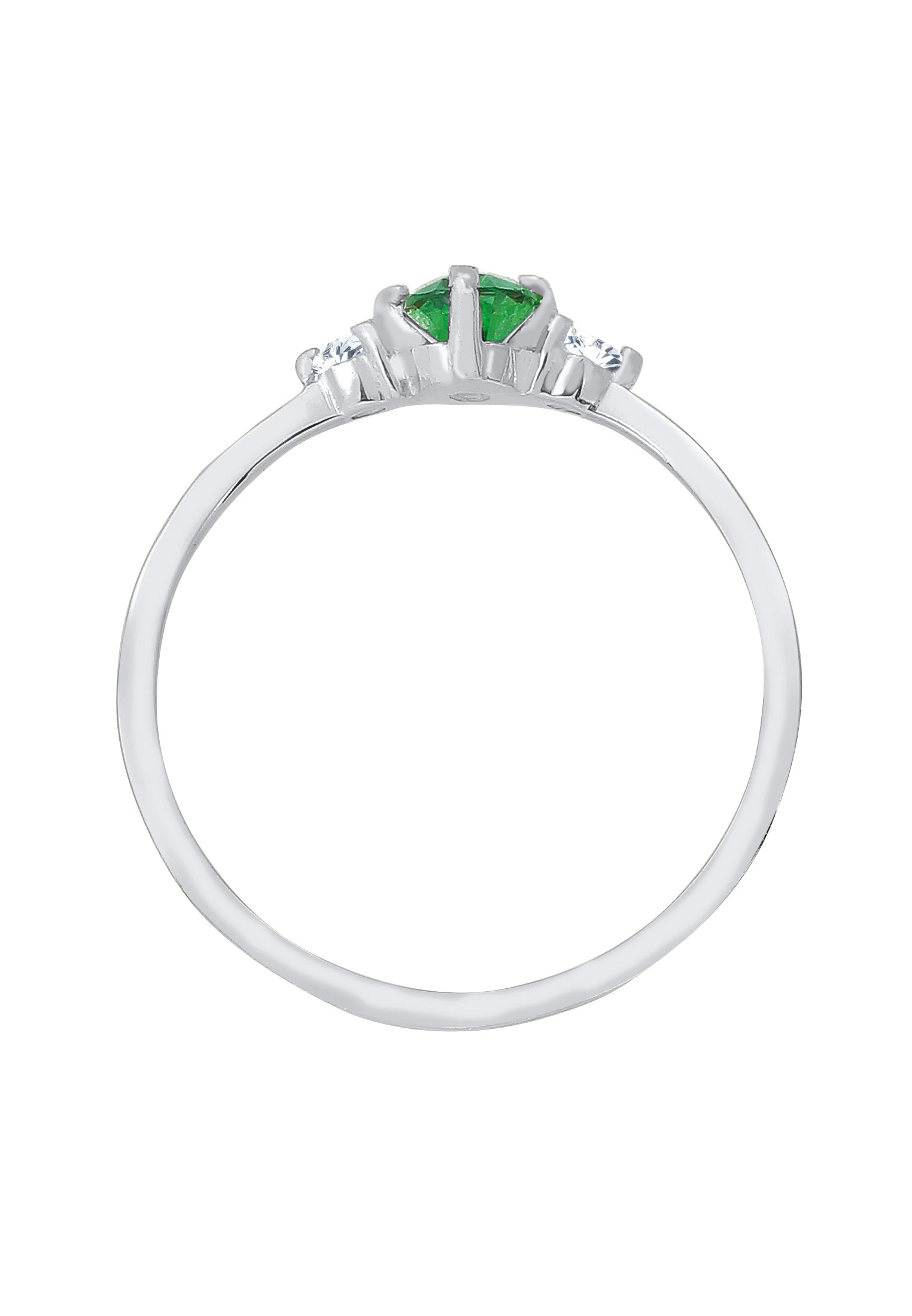 Elli Verlobungsring »Ring Zirkonia Kristalle Grün Verlobung 925er Silber«