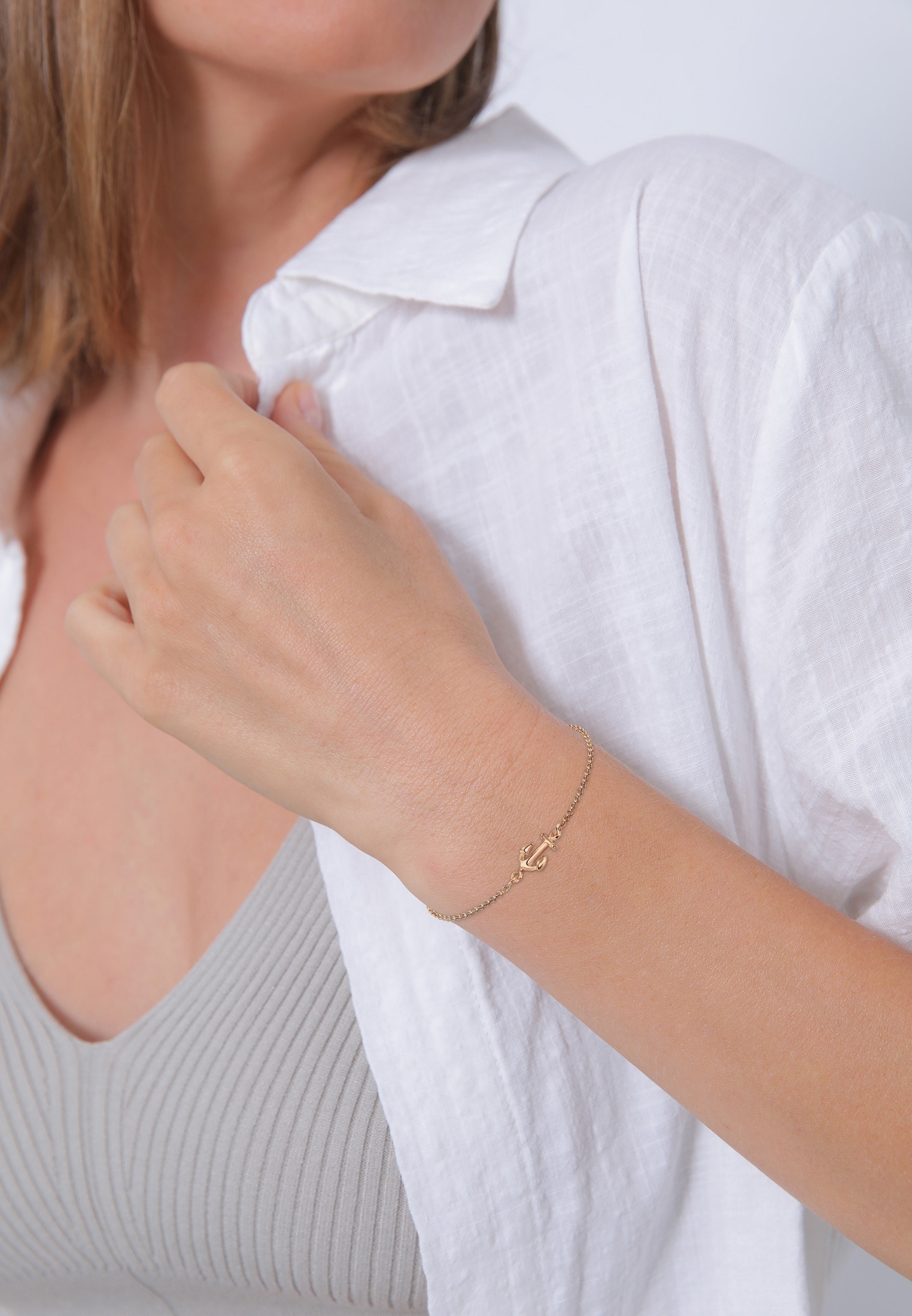 Elli Armkette »Armband Anker Maritim Segler Trend Symbol 925 Silber«
