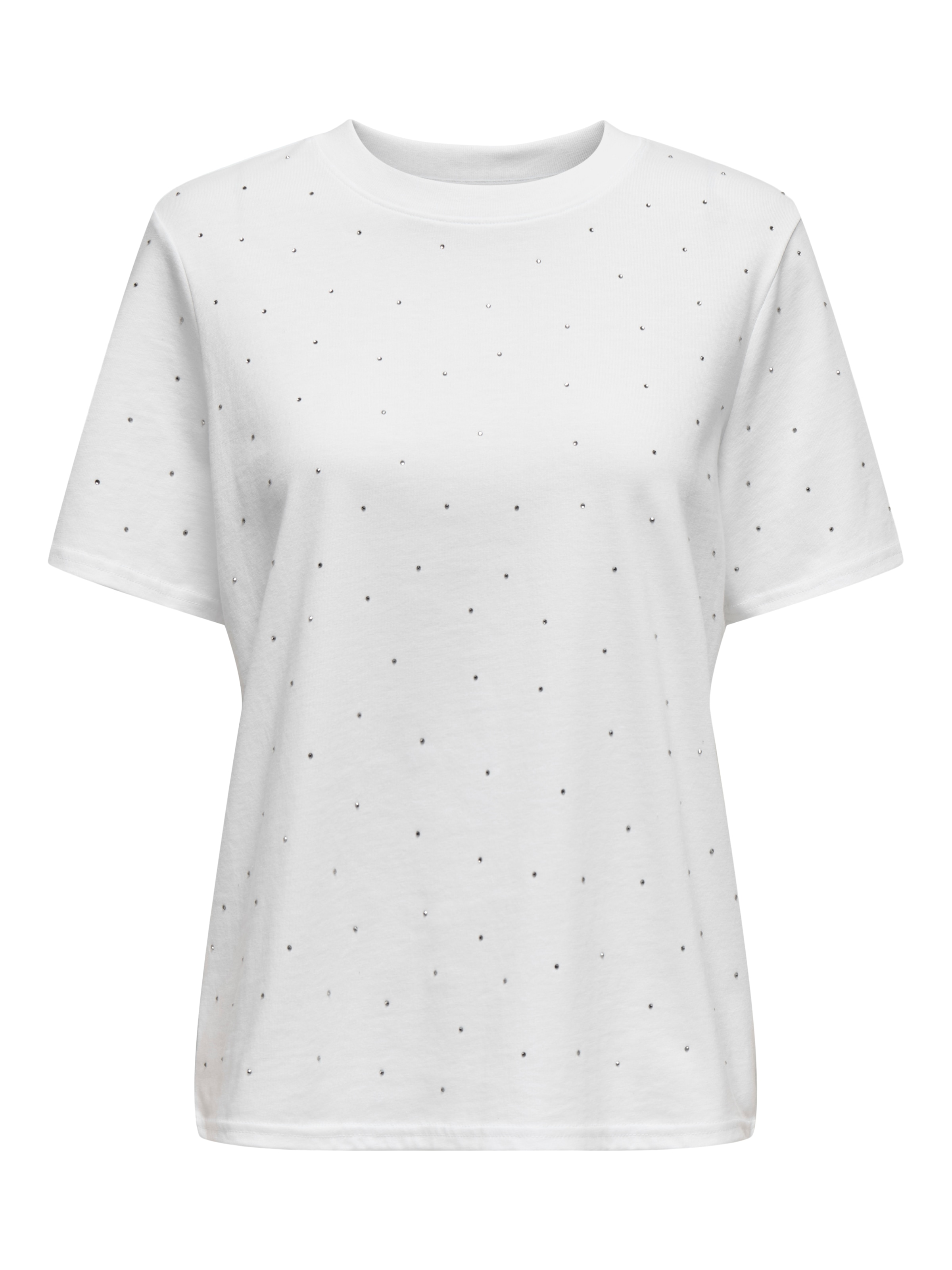 ONLY Kurzarmshirt »ONLMONJA S/S STUDS TEE JRS«, mit Glitzer-Effekt