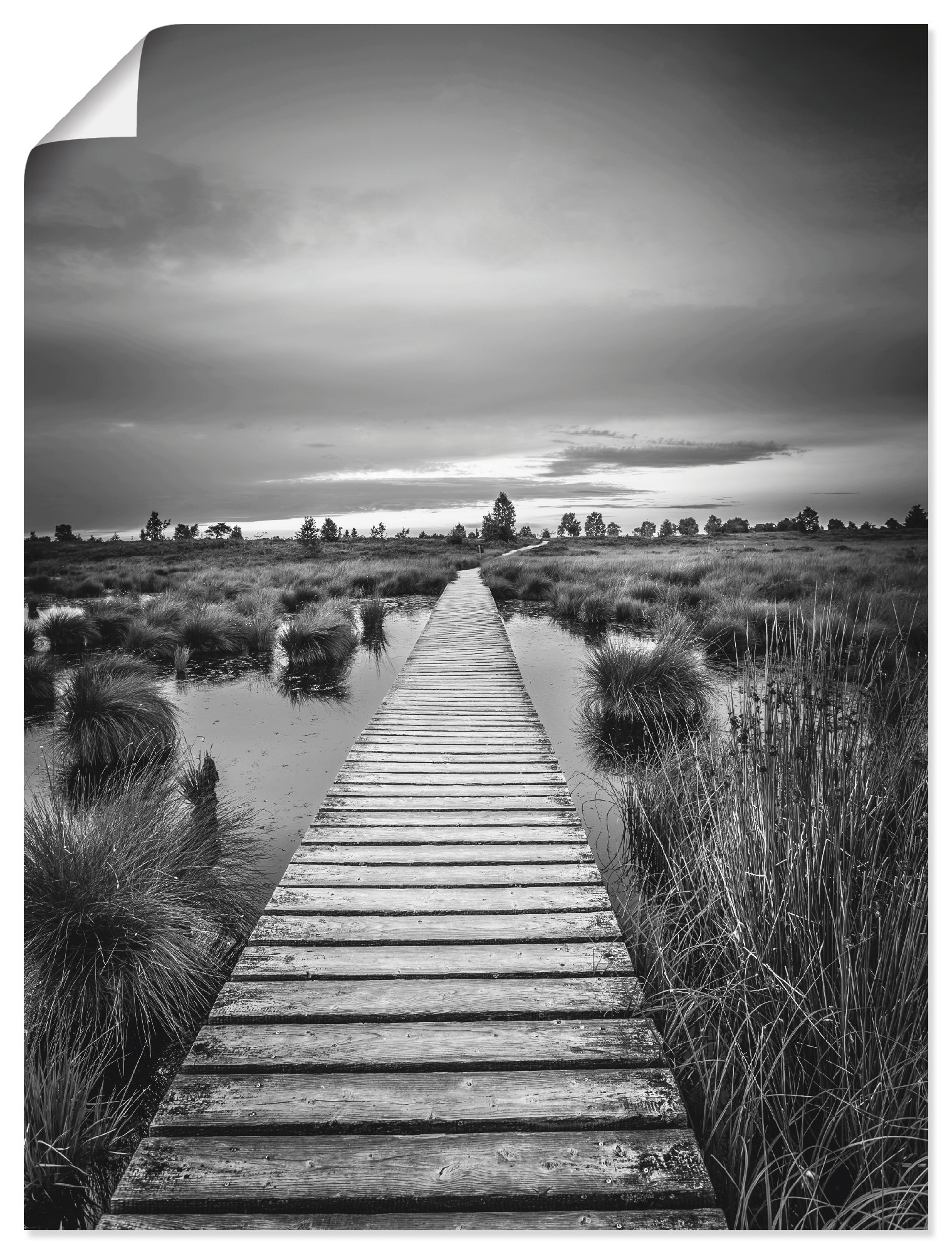 Artland Wandbild »Der Steg«, Brücken, (1 St.), in vielen Größen & Produktarten - Alubild / Outdoorbild für den Außenbereich, Leinwandbild, Poster, Wandaufkleber / Wandtattoo auch für Badezimmer geeignet