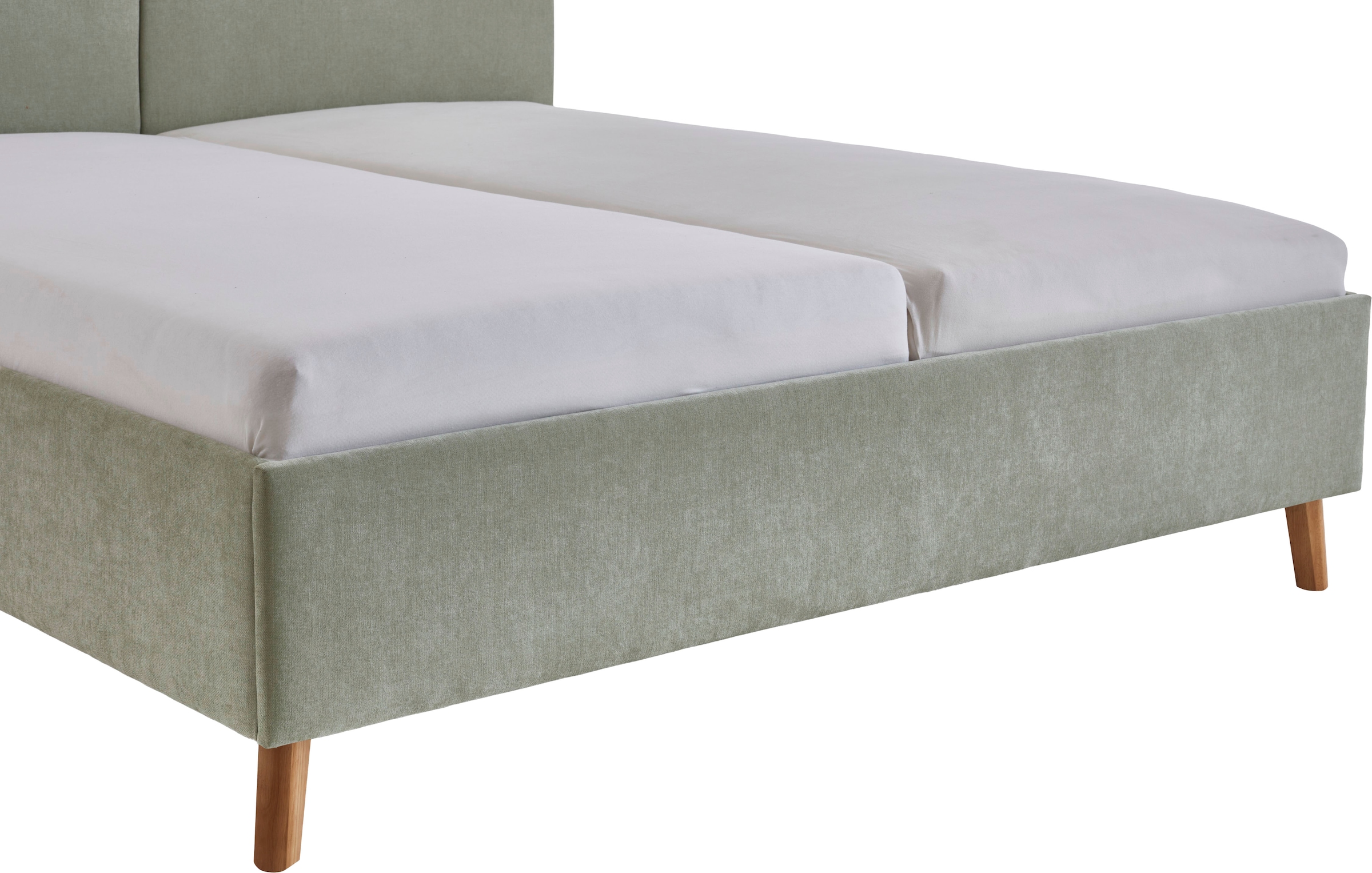 meise.möbel Polsterbett »Piano, in verschiedene Farben und Breiten erhältlich« wahlweise mit schwarzem oder eichefarbigem Holzfuß