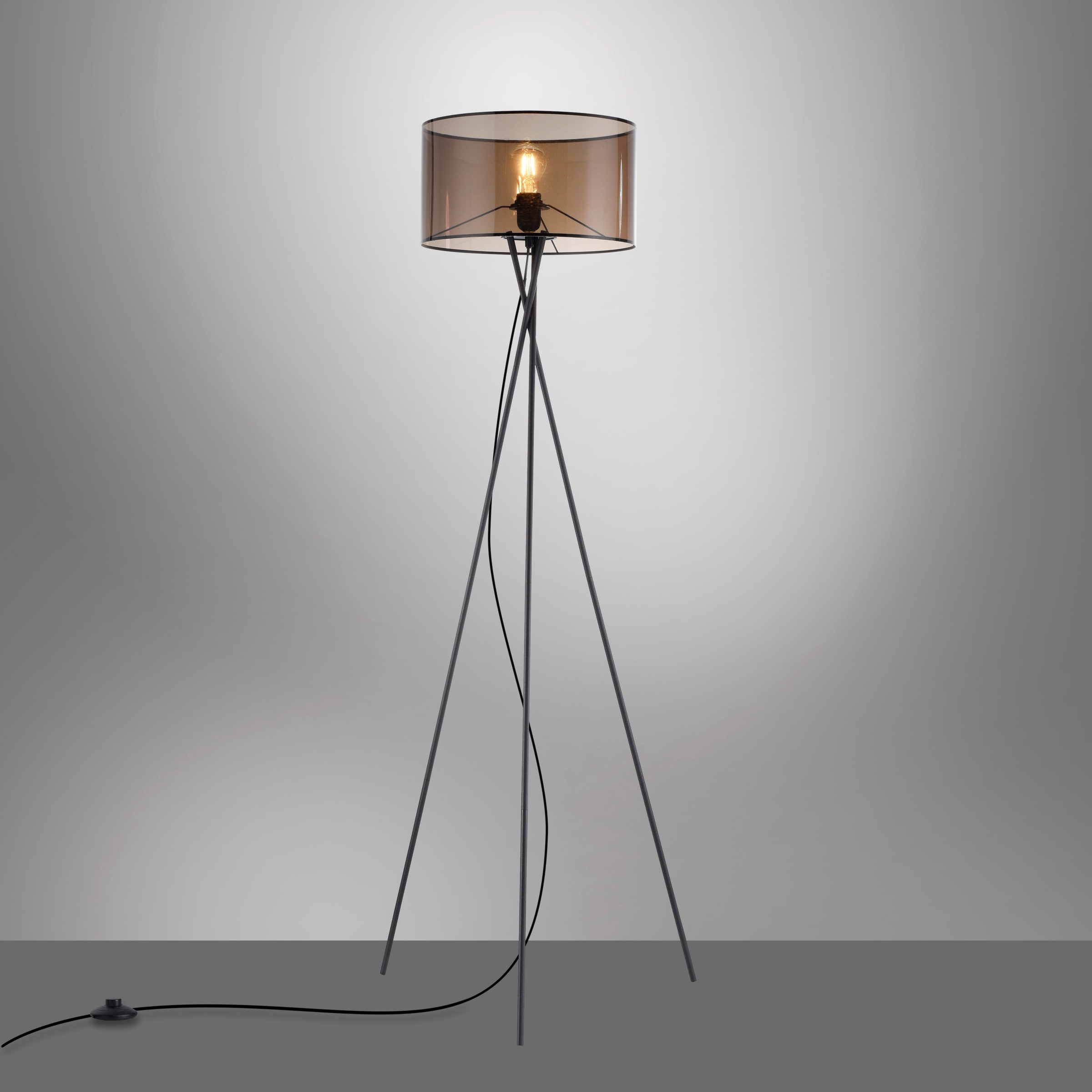 JUST LIGHT Stehlampe »TREMELLA«, 1 flammig, Leuchtmittel E27 | ohne Leuchtmittel, ExklusiveE27, Schalter, Fußschalter