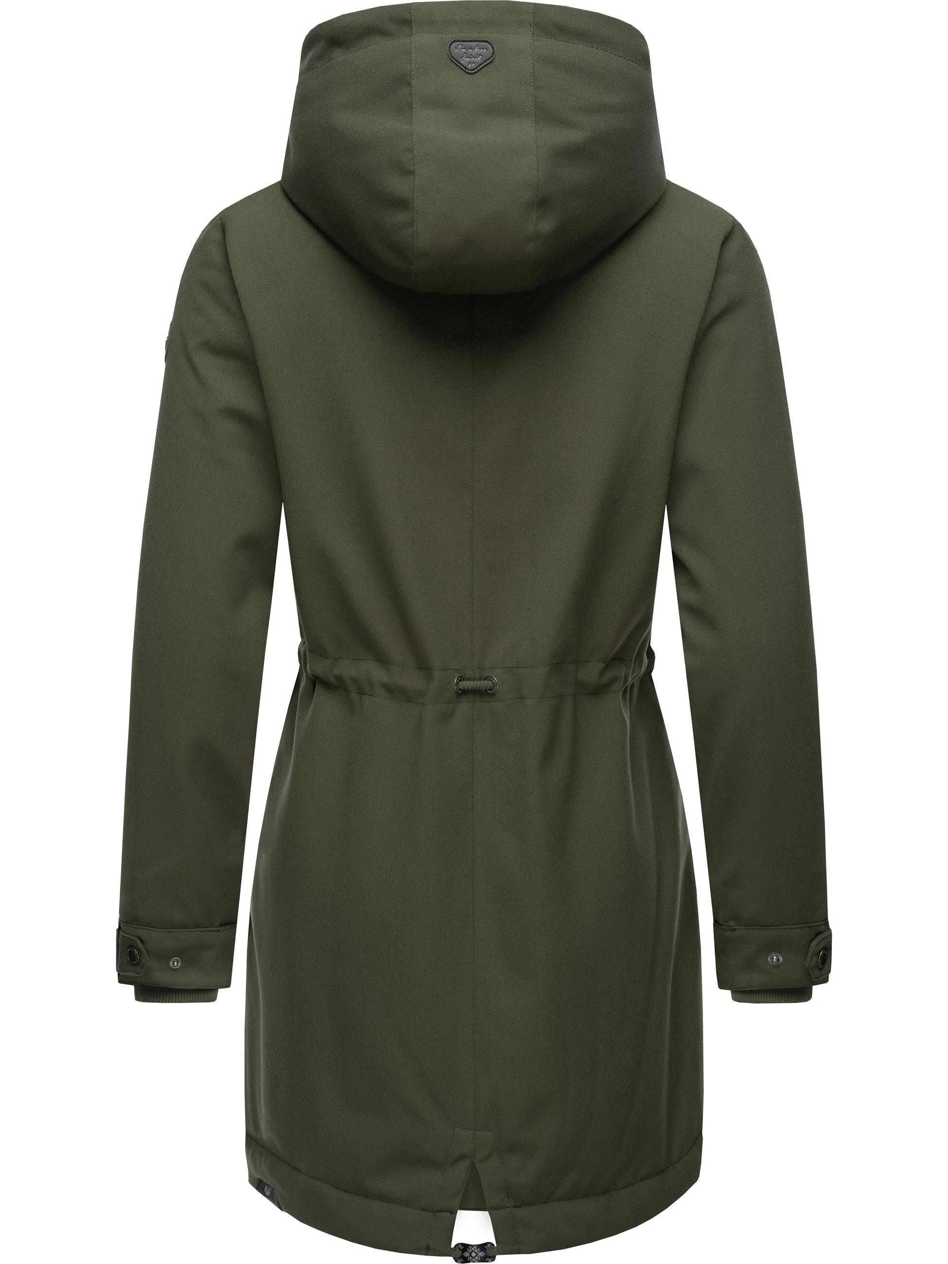 Ragwear Parka »Kurzmantel Canny Canvas«, mit Kapuze, Wasserdichter Damen Wintermantel mit Kapuze