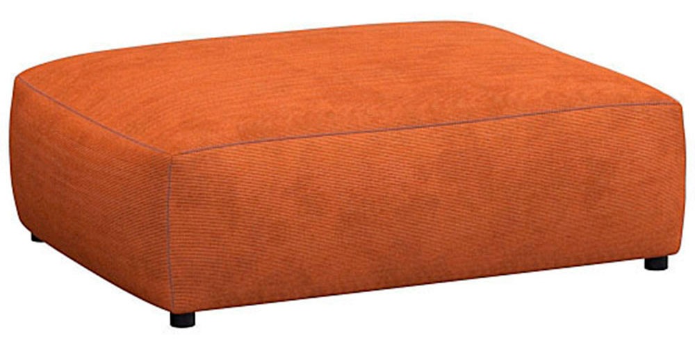FLEXLUX Pouf »Lucera«, modern & anschmiegsam, Kaltschaum, Stahl-Wellenunterfederung