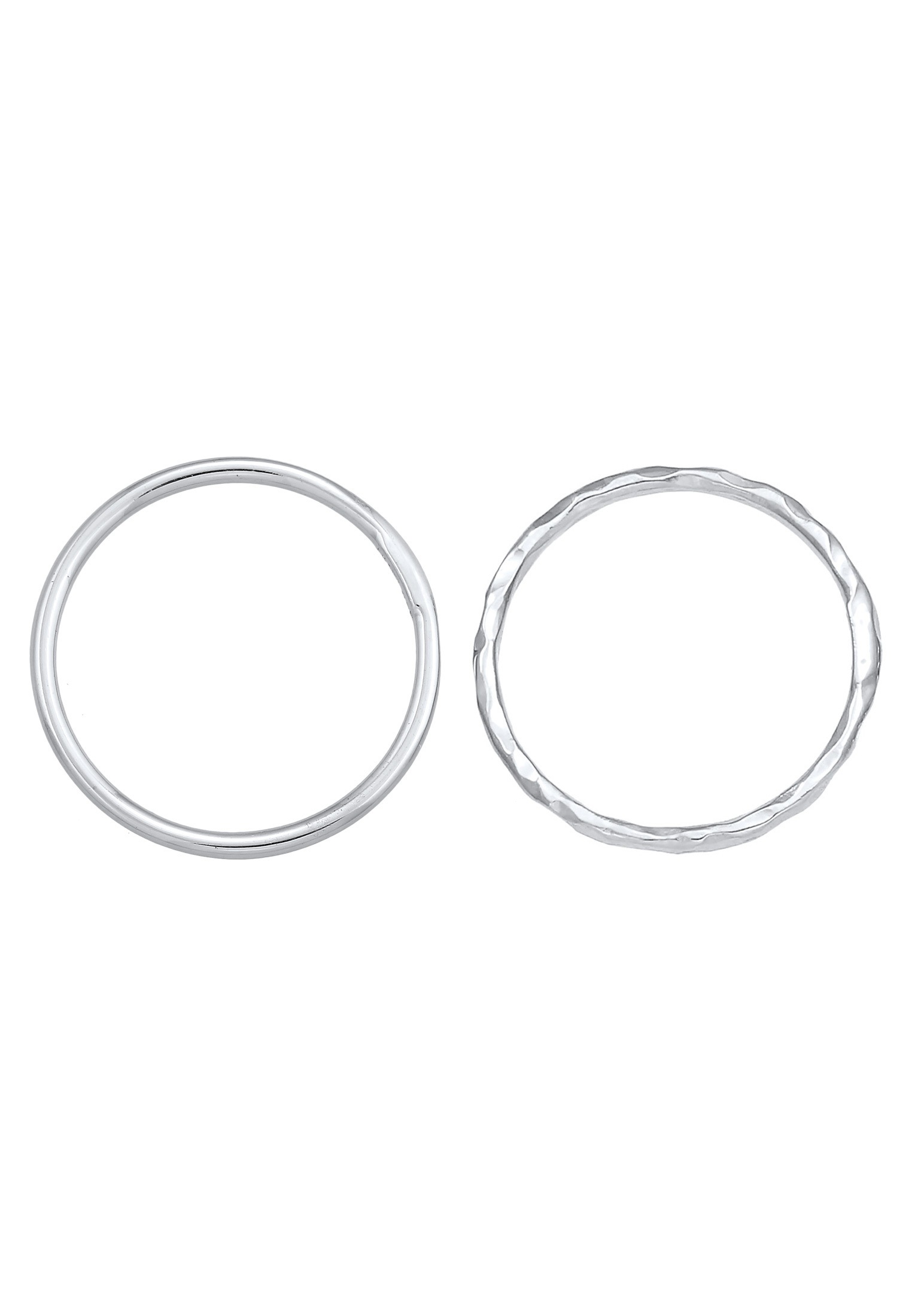 Elli Ring-Set »Ring Stapelringe Stacking Bandring 2er Set 925 Silber«