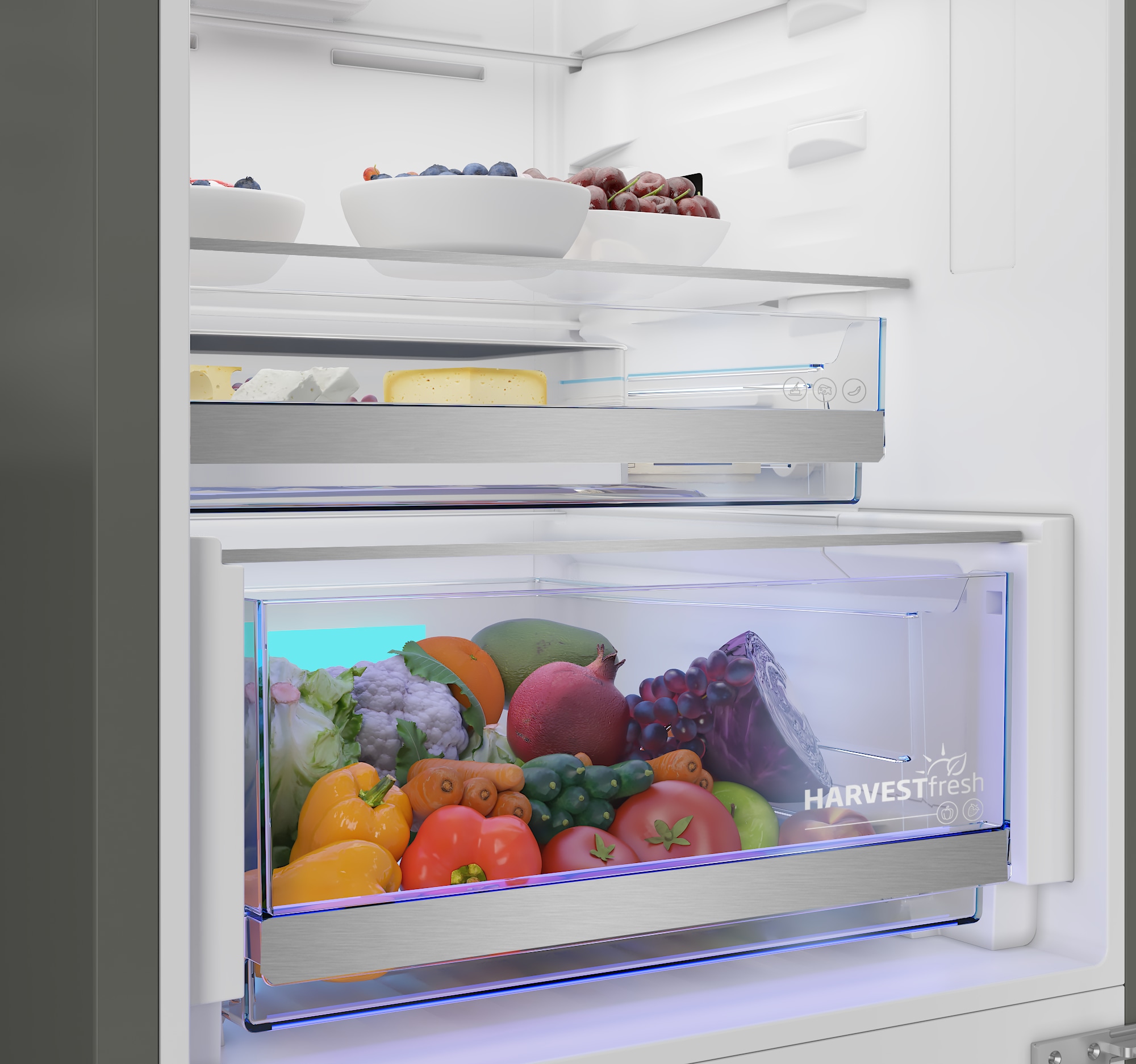 BEKO Kühl-/Gefrierkombination »B7RCNA377HXP« 186,5 cm hoch 59,5 cm breit Volle Kapazität – ohne Abtauen