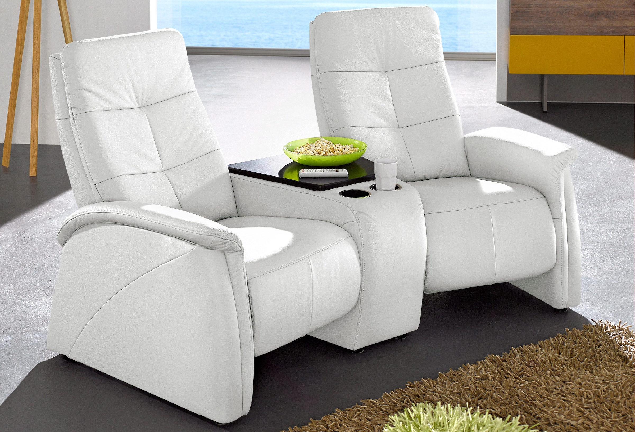 exxpo - sofa fashion 2-Sitzer »Tivoli, Kinosofa, bequem,« mit Relaxfunktion, integrierter Tischablage und Stauraumfach