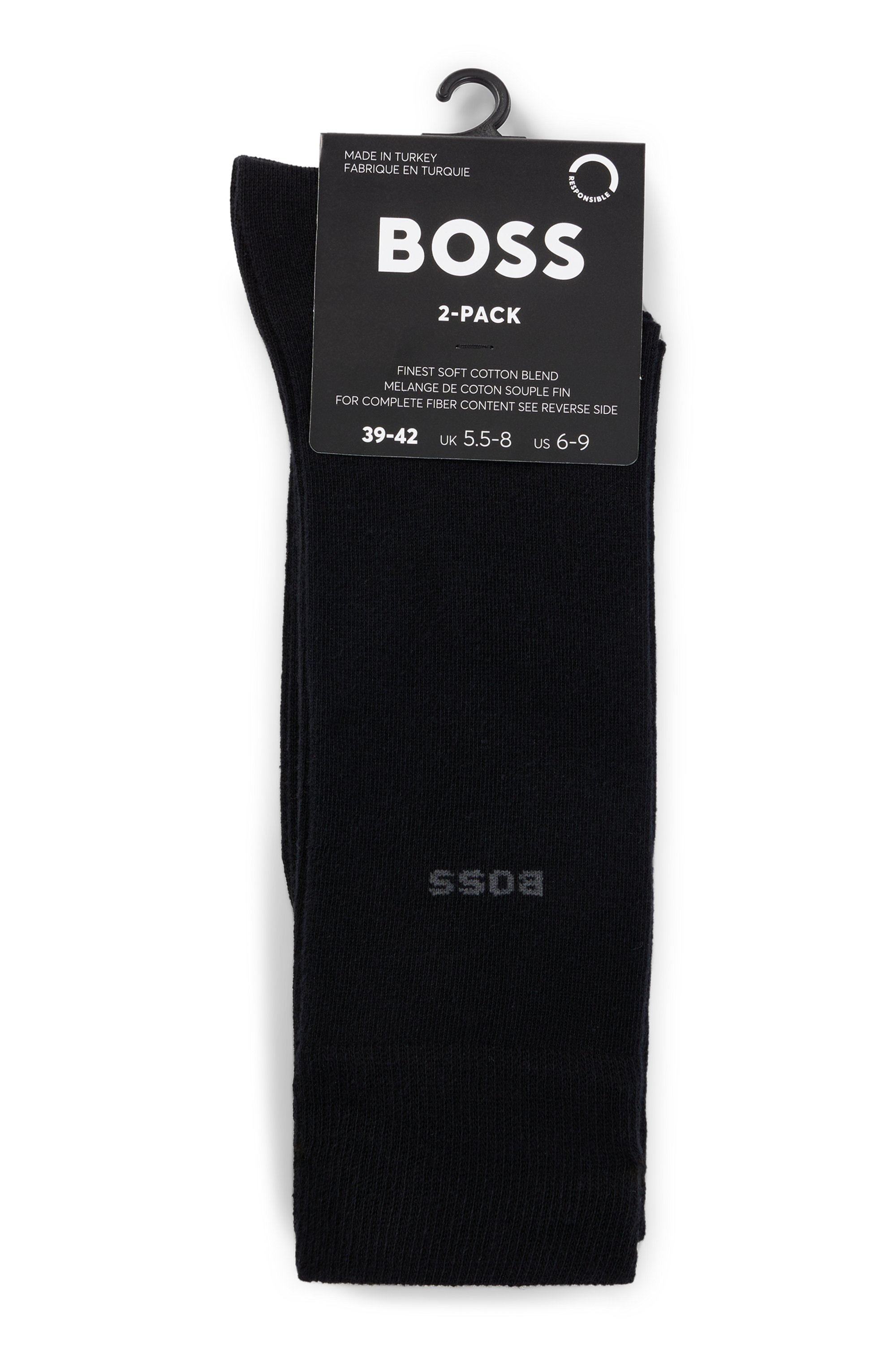 BOSS Businesssocken »2P RS Uni CC«, (Packung, 2 Paar, 2er), mit Markenlogo