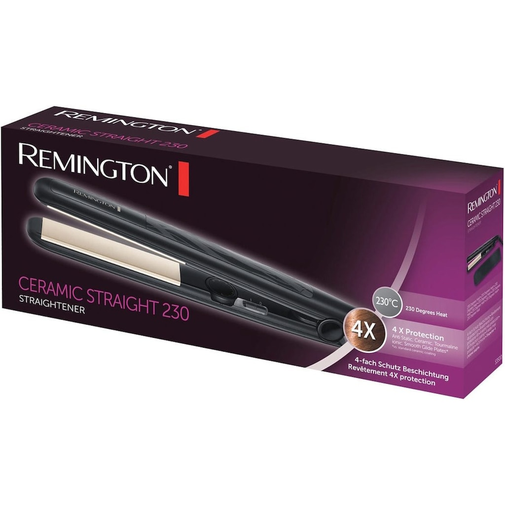 Remington Glätteisen »Ceramic Straight, S3500, Haarglätter«, Keramik-Turmalin-Beschichtung, 4-facher Schutz, variable Temperatureinstellung von 150-230 °C