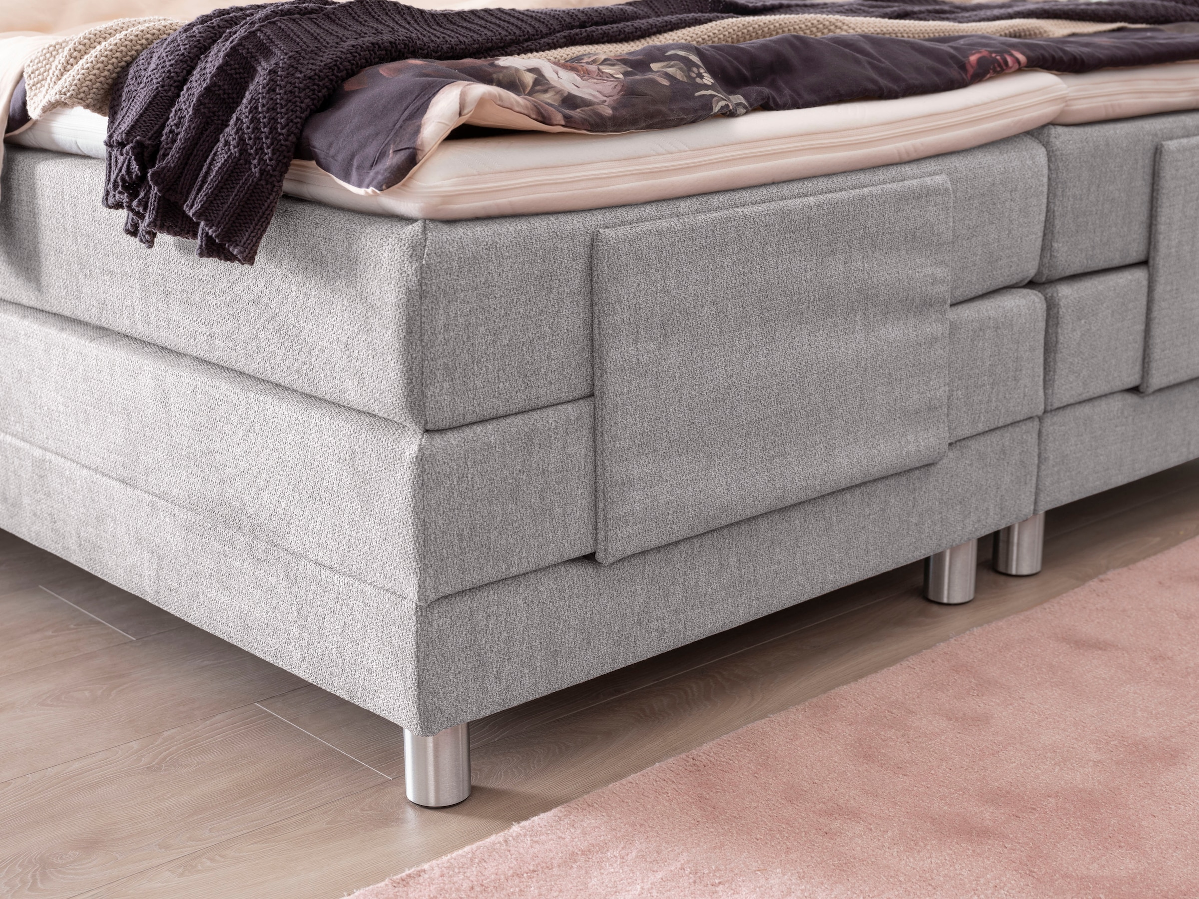 ADA trendline Boxspringbett »Edina«, mit motorischer Verstellung, inklusive Matratzen und Topper