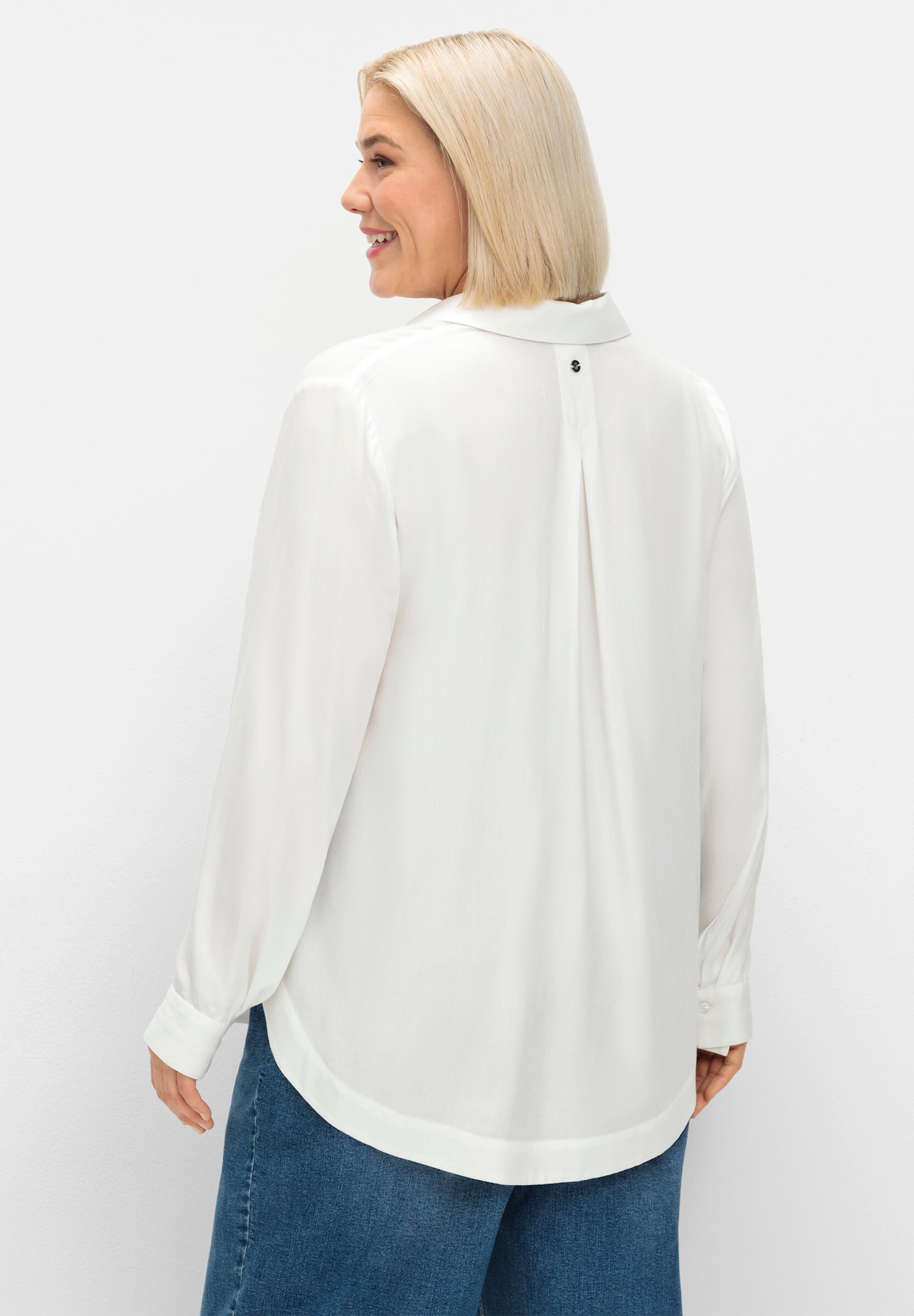 Sheego Longbluse »Tunika Tunika mit Hemdkragen und V-Ausschnitt«