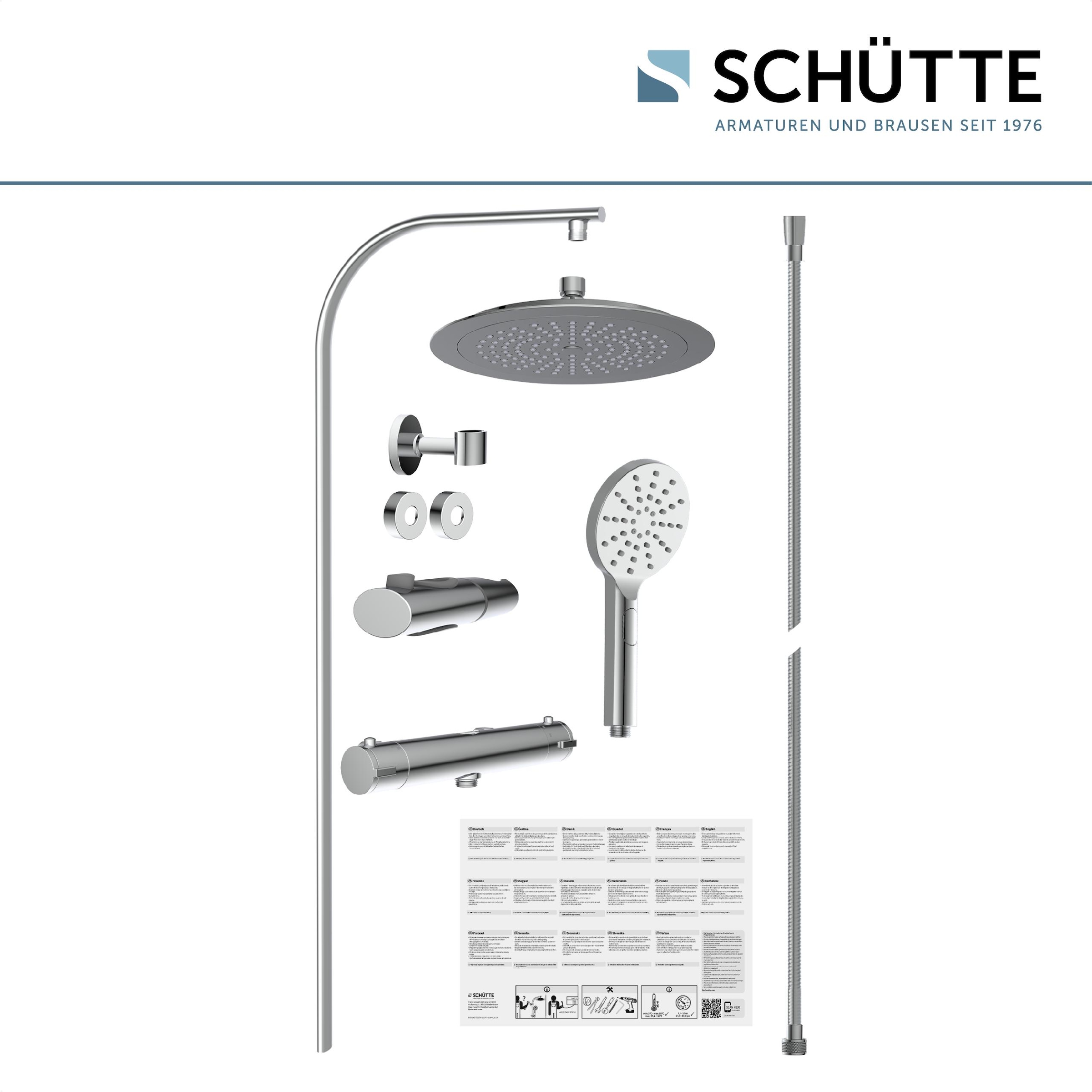 Schütte Duschsäule »MADURA FRESH«, inkl. Wasserspardichtung, Sicherheitssperre, Antikalk, höhenverstellb.