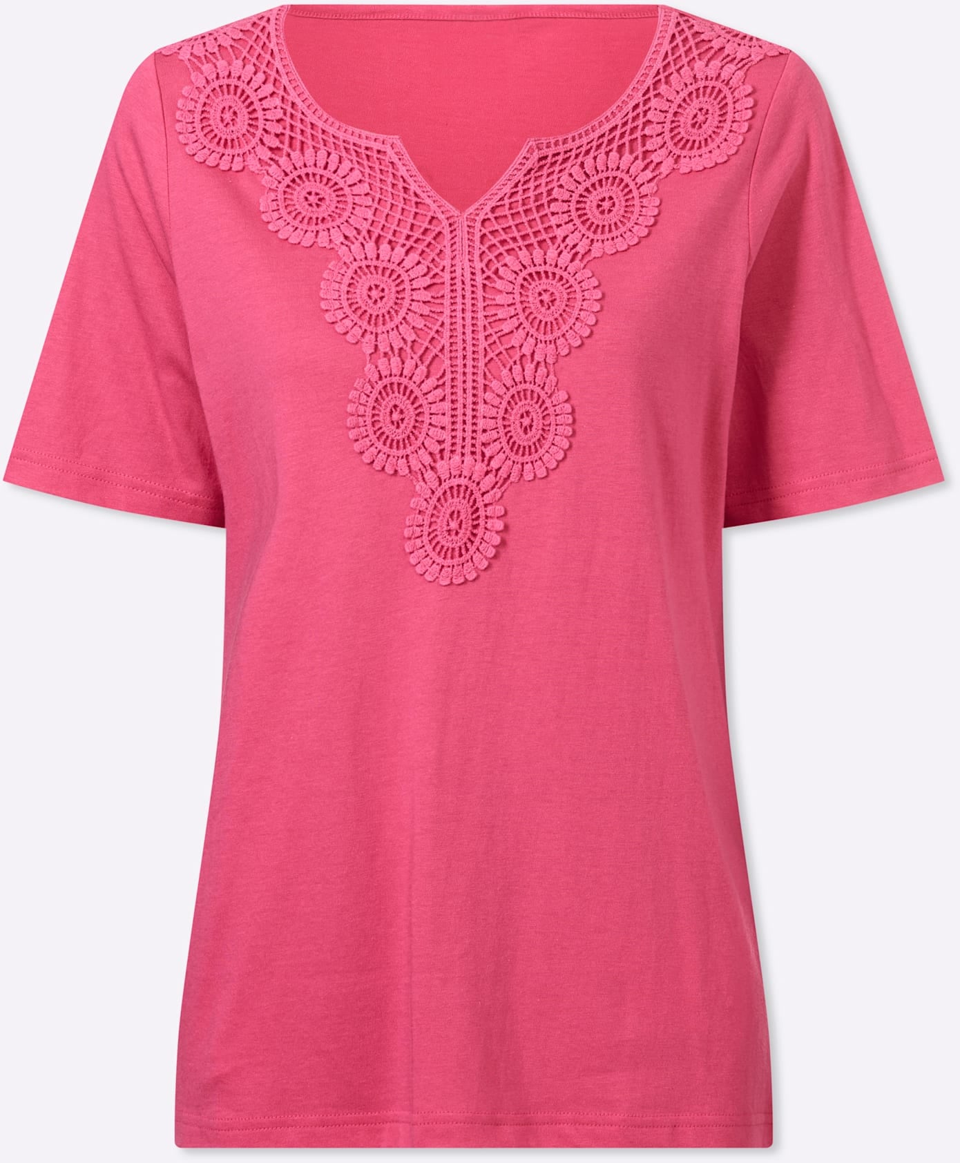 Lady Kurzarmshirt »Spitzen-Shirt« 1 tlg.