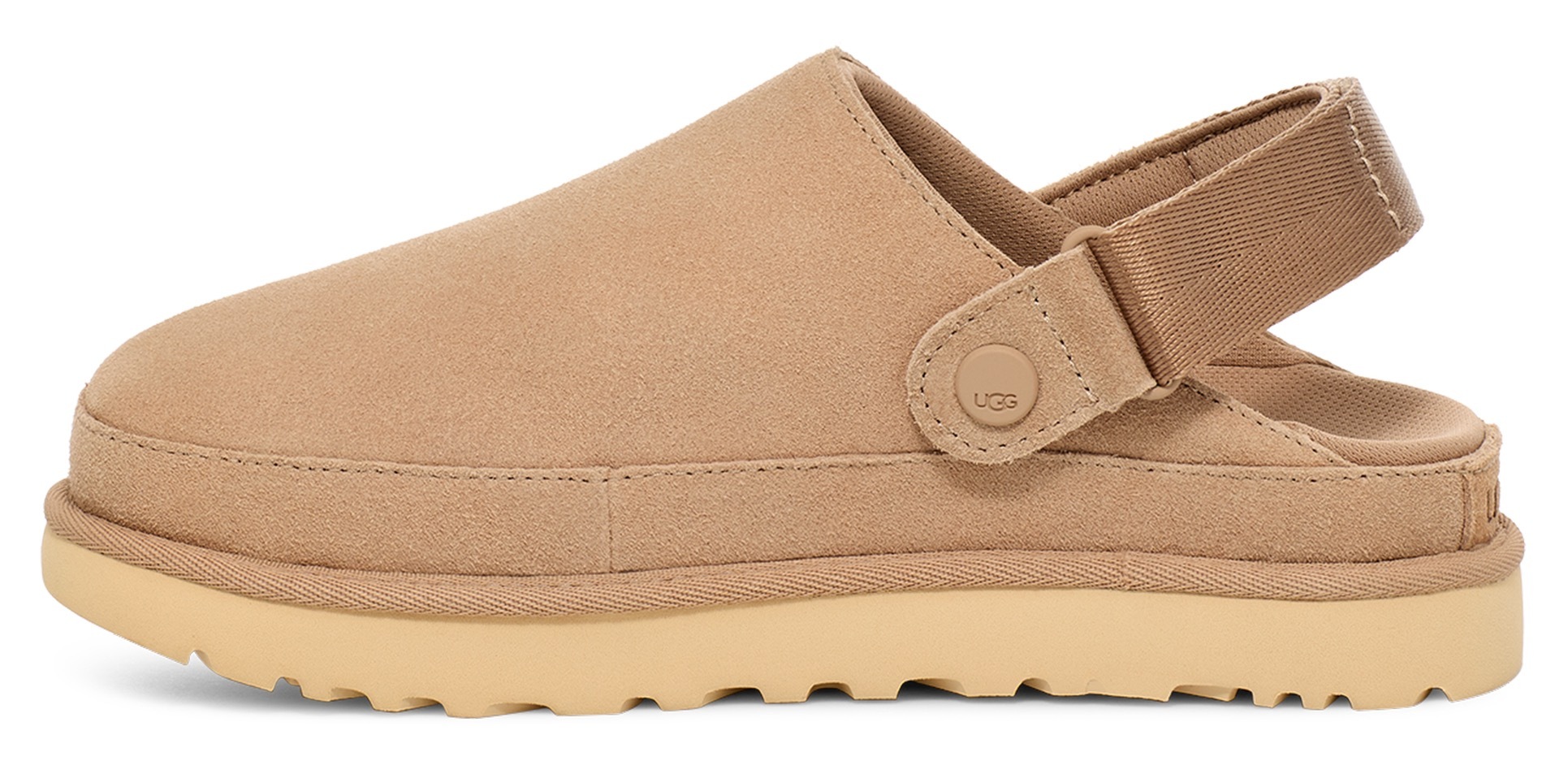 UGG Clog »W GOLDENSTAR CLOG«, Homeslippers, Plateauschuh, Mule mit schwenkbarem Fersenriemen