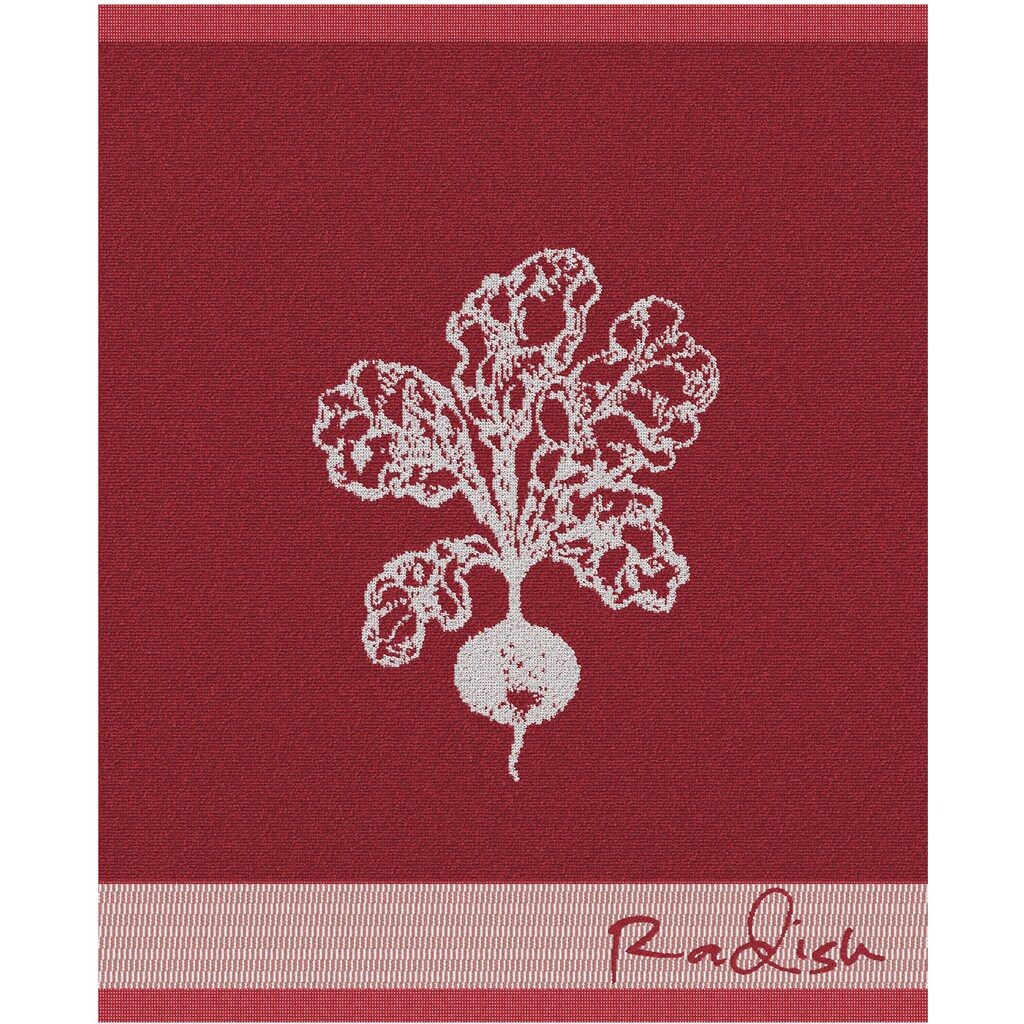 DDDDD Geschirrtuch »Radish«, (Set, 4 tlg., Combi-Set: bestehend aus 2x Küchentuch + 2x Geschirrtuch)