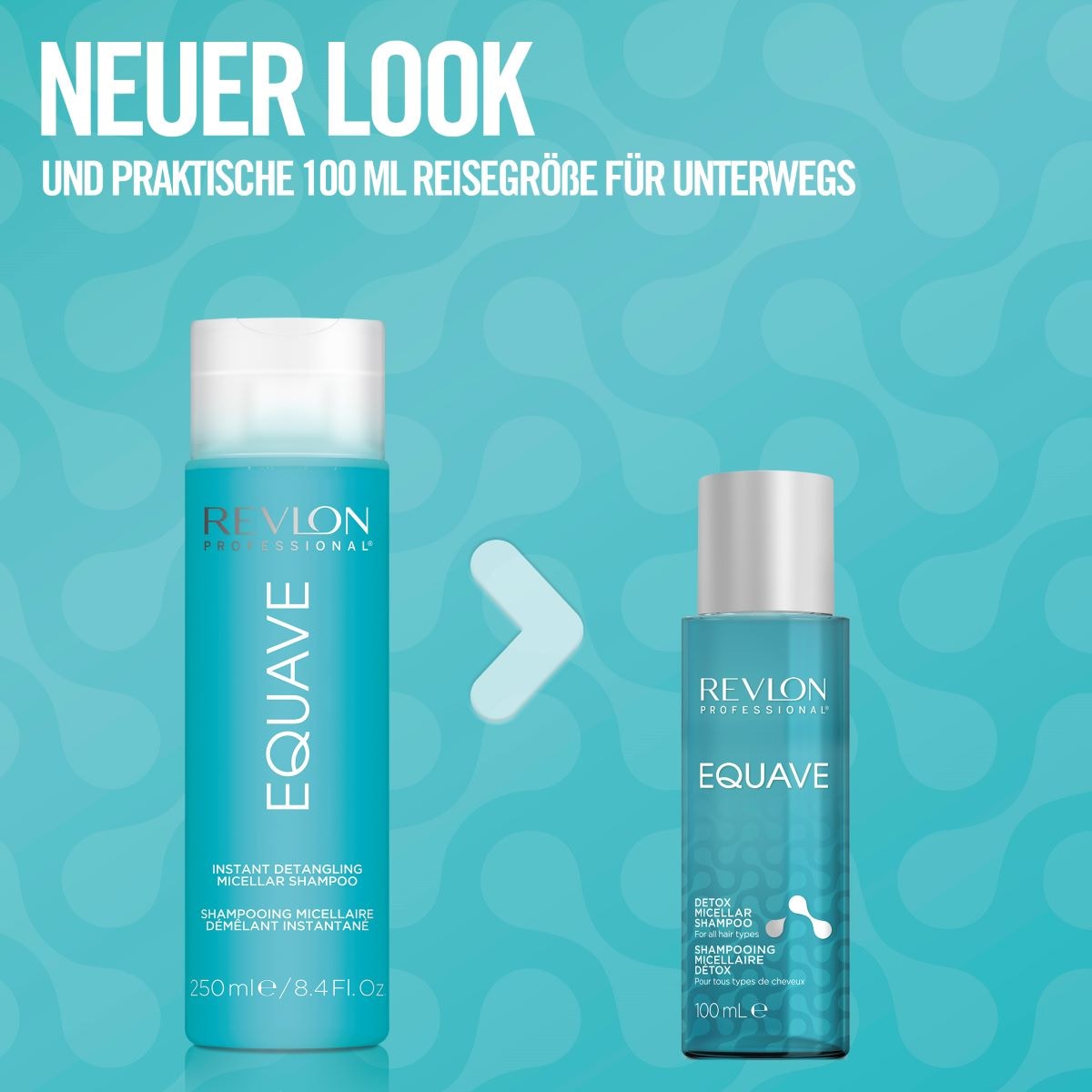 REVLON PROFESSIONAL Haarshampoo »Haarshampoo Equave Detox Micellar Shampoo, Alle Haartypen 100 ml«, Die pH-neutrale Formel glättet die Haarstruktur und verleiht Glanz.