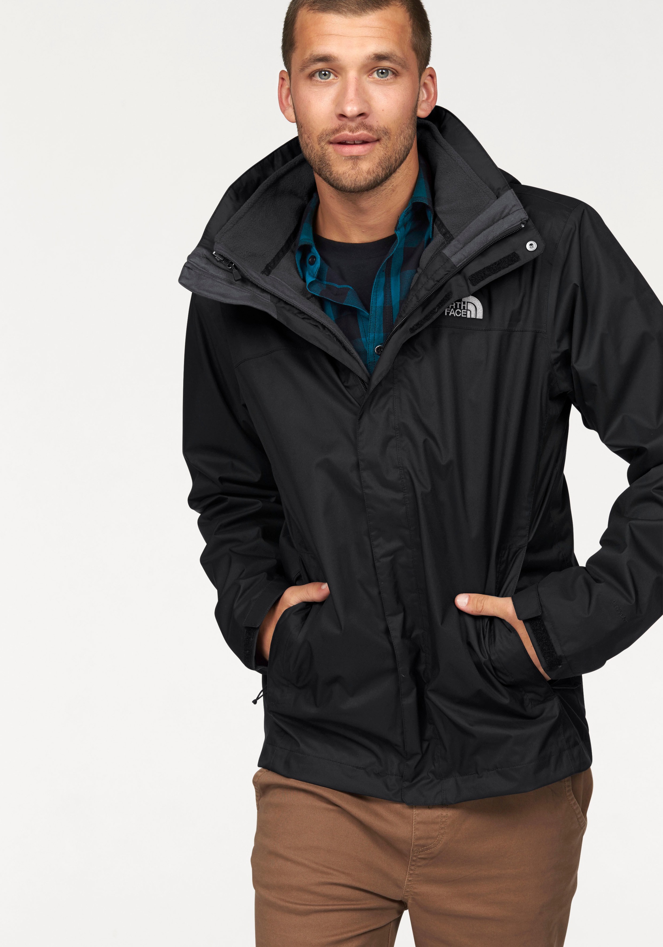 The North Face 3-in-1-Funktionsjacke »EVOLVE II TRICLIMATE«, (Set, 2 St.), mit Kapuze, Wasserdicht & Windabweisend & Atmungsaktiv