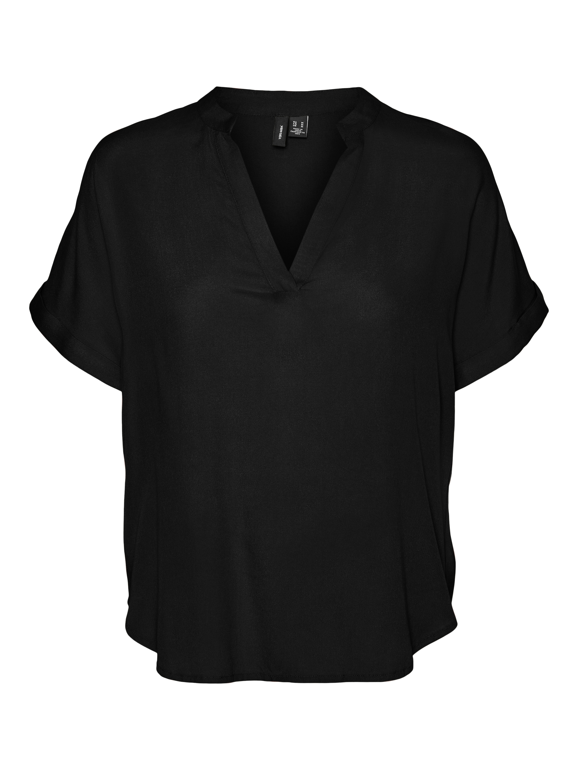 Vero Moda Curve Shirtbluse »VMCBEAUTY SS TOP NOOS CUR« Viskose, regular fit, Kurzarm