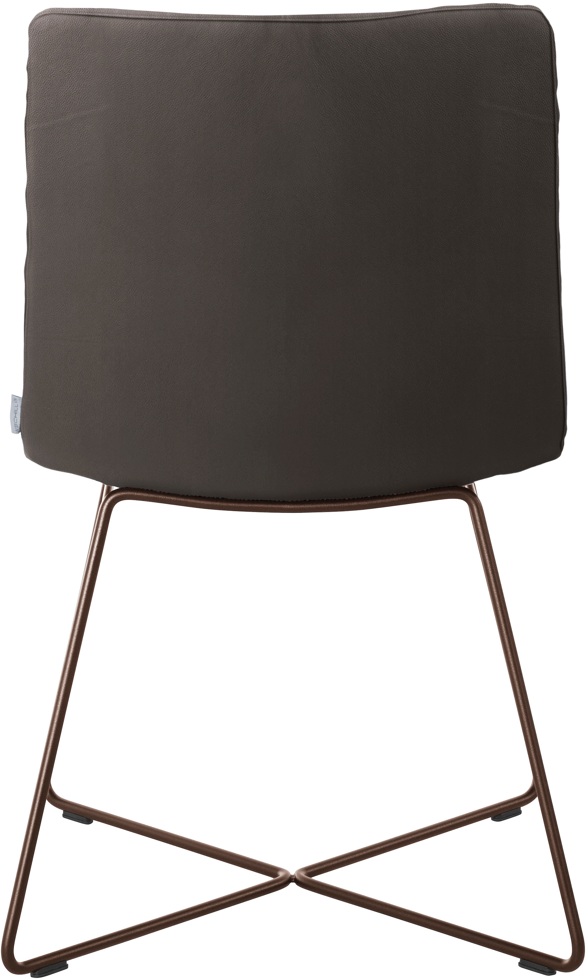 W.SCHILLIG Polsterstuhl »jakob«, Longlife Xtra-Leder Z59, mit Drahtrohrgestell in Bronze pulverbeschichtet