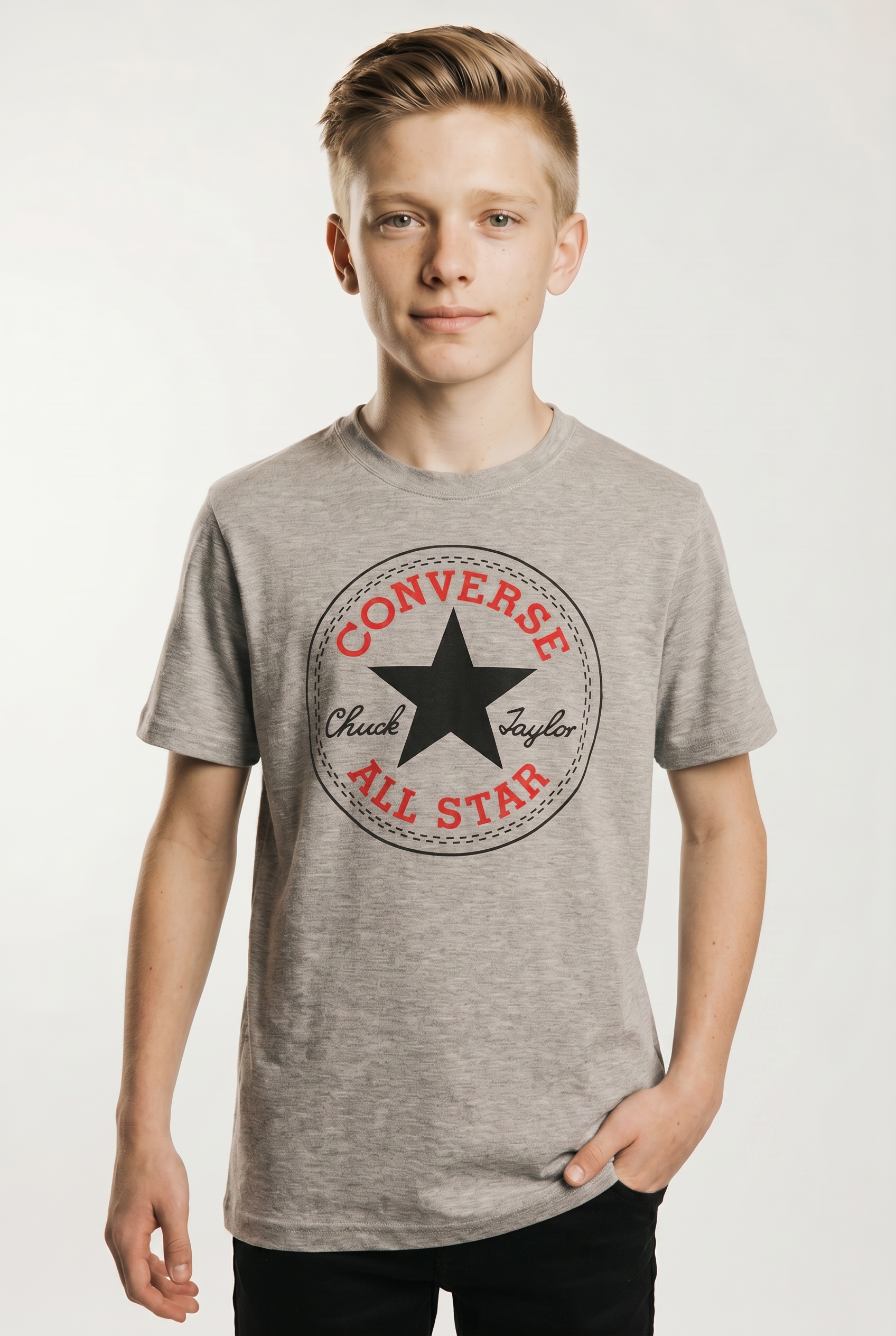 Converse T-Shirt »CNVBN CHUCK PATCH TEE« für Kinder, mit kurzen Ärmeln, aus Baumwolle, in normaler Passform
