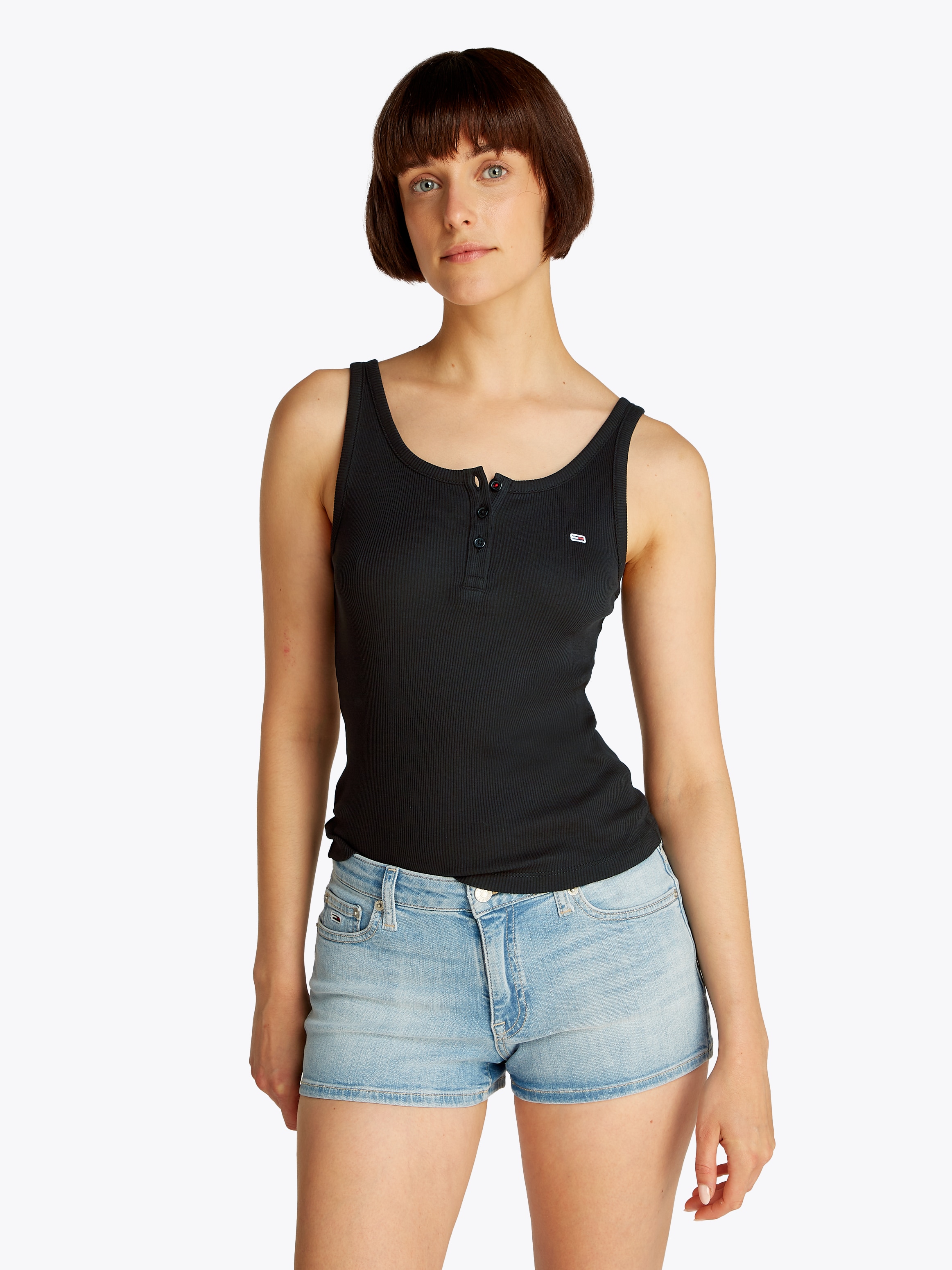 Tommy Jeans Tanktop »TJW SLIM BUTTON TANK«, mit Knopf