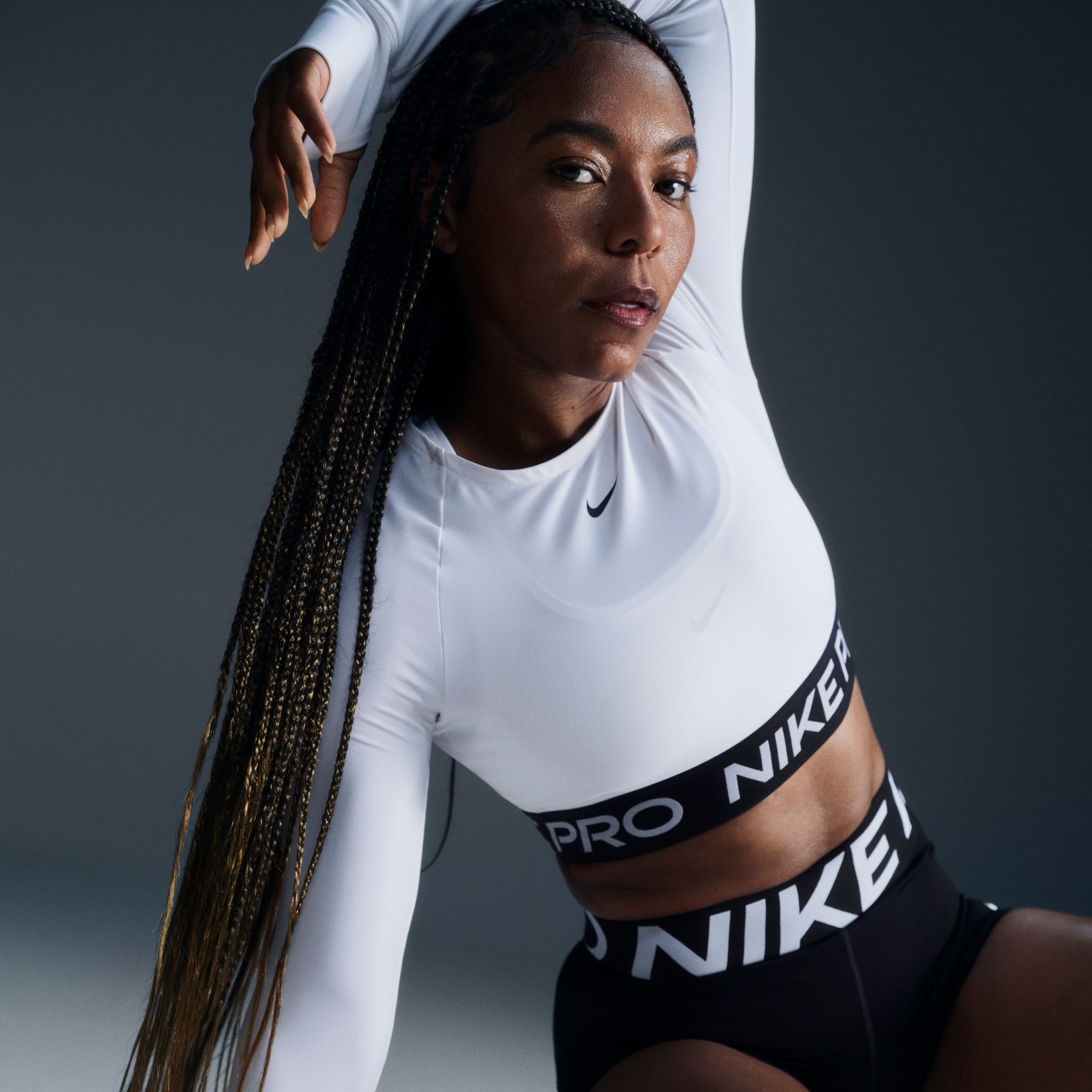 Nike Funktionsshirt »NIKE PRO DF 365 CROP LS« Rundhalsausschnitt, Kurzarm, leichtes, geschmeidiges Material