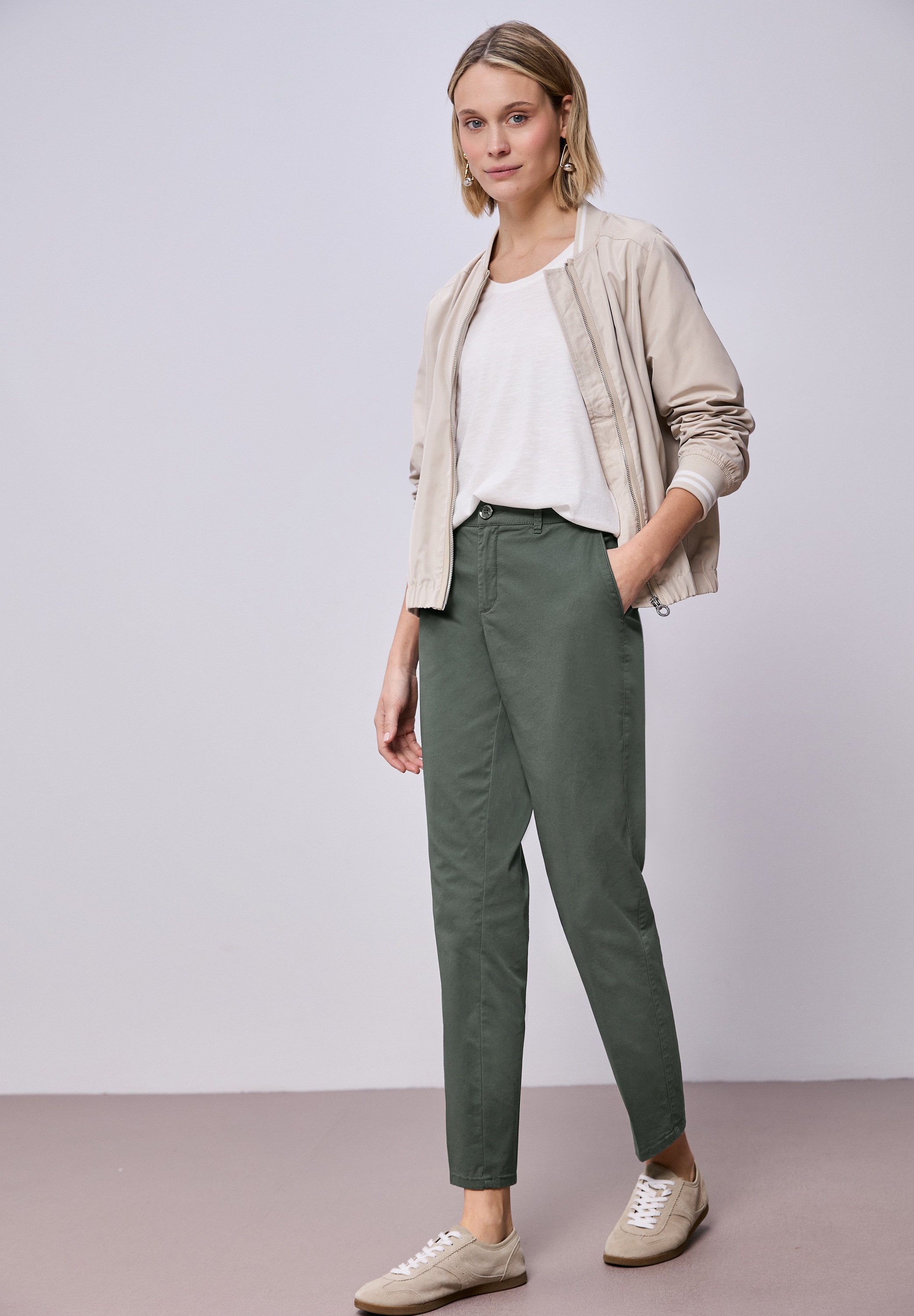 STREET ONE Chinohose  aus Twillstoff