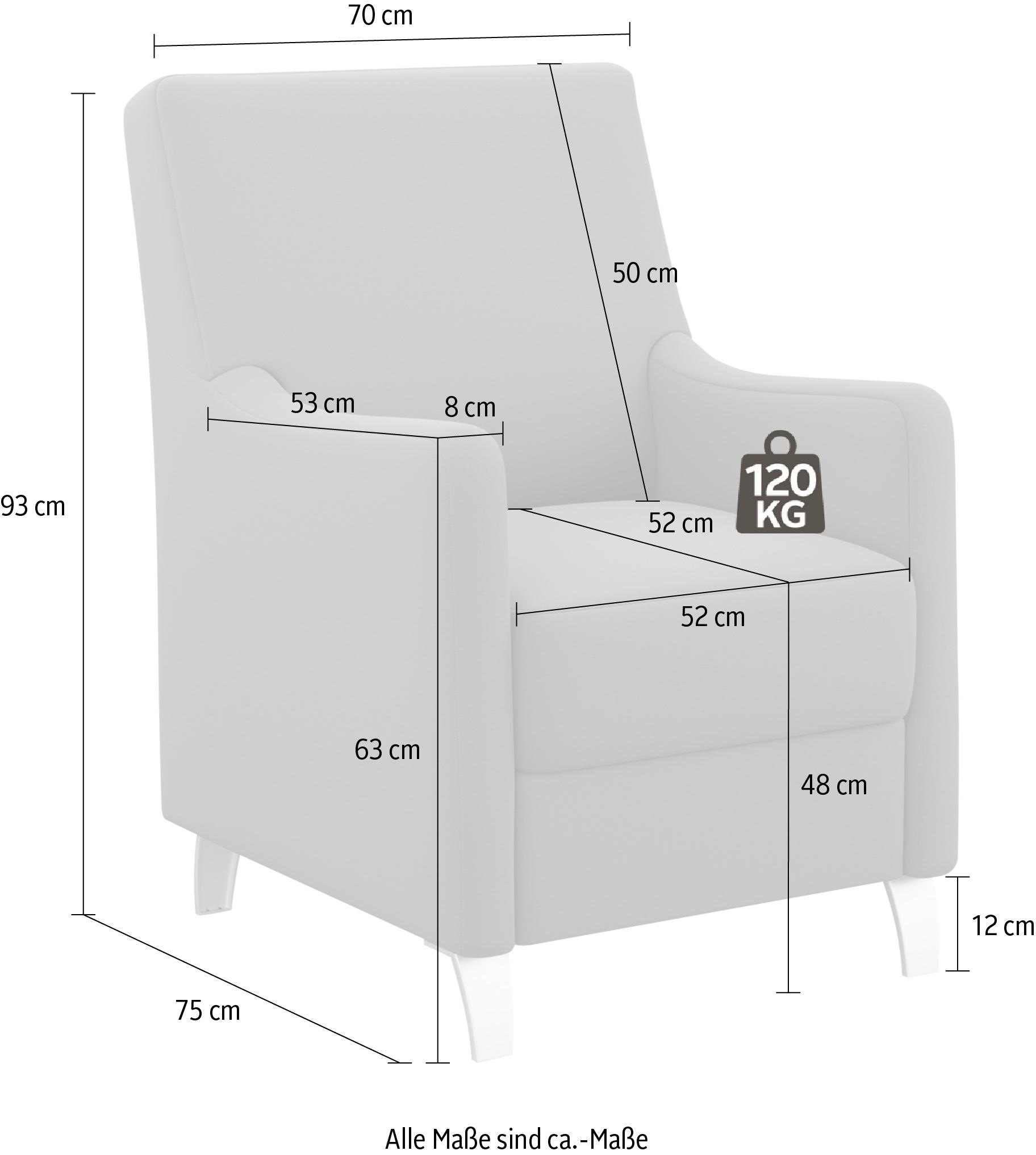sit&more Sessel »Palmera, B: 70 cm« mit Federkern