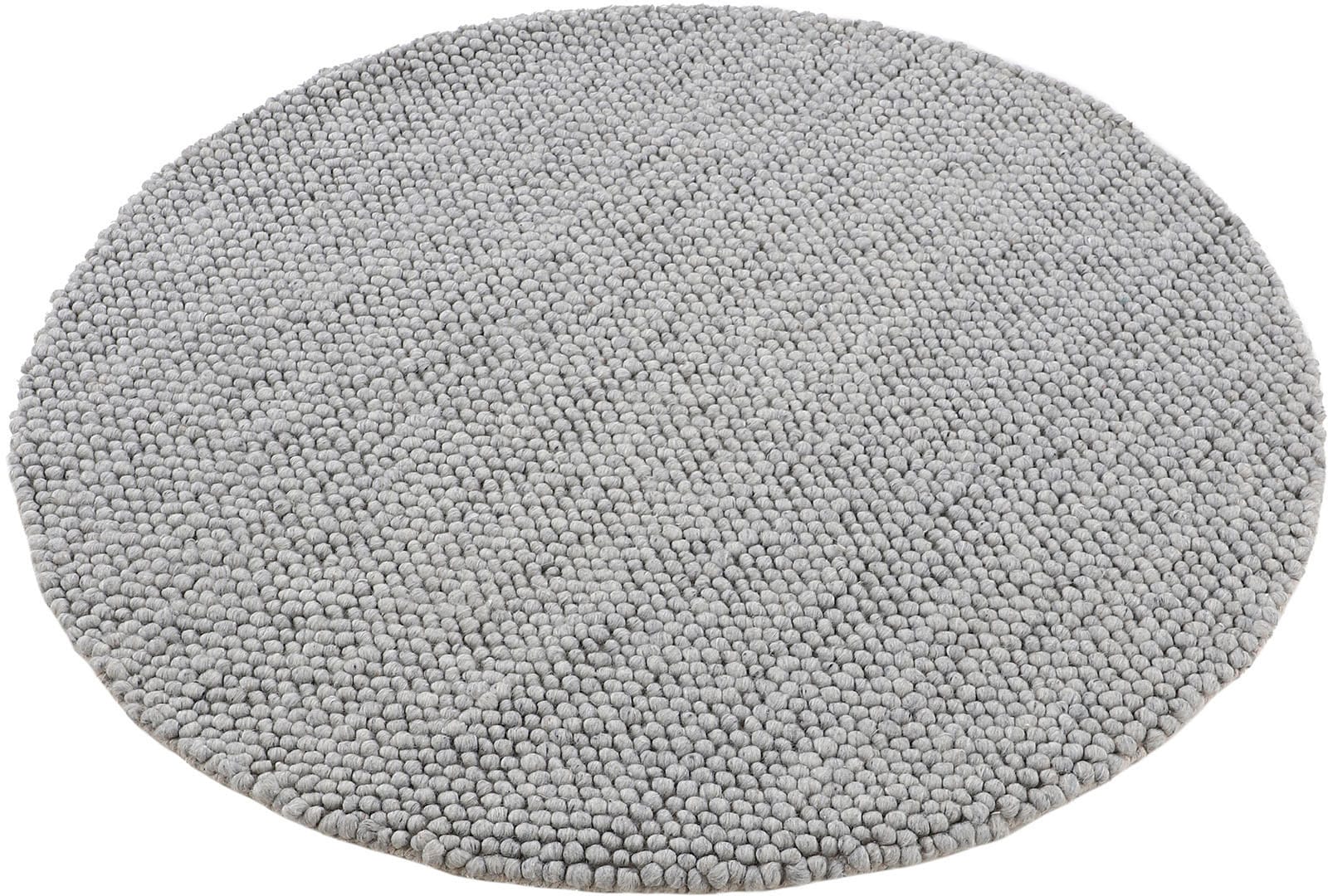 carpetfine Teppich »Calo«, rund, Handweb Teppich, Uni-Farben, meliert, handgewebt, 70% Wolle