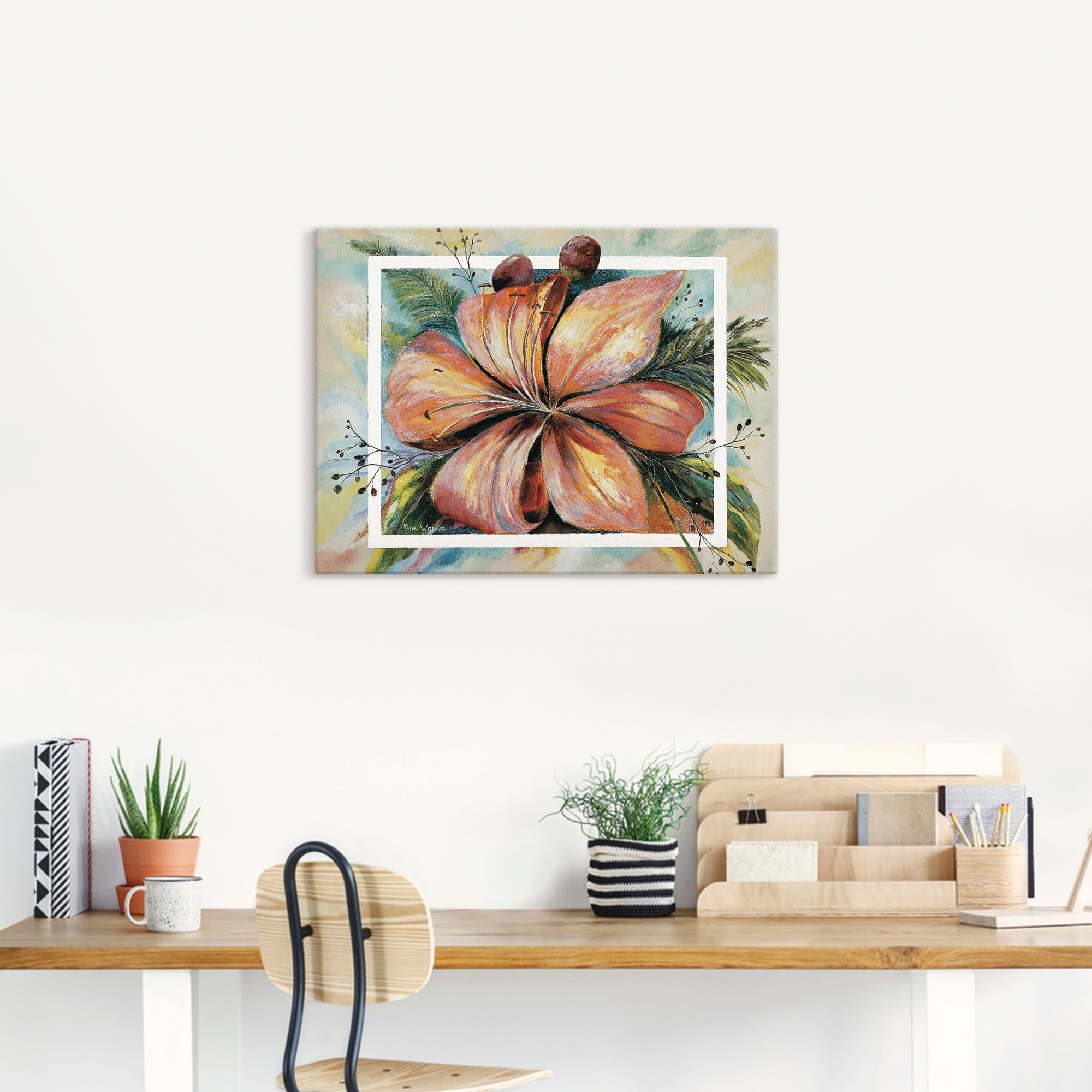 Artland Leinwandbild »Freesien Fantasie I« Blumen 1 Stk. tlg. auf Holzrahmen gespannt