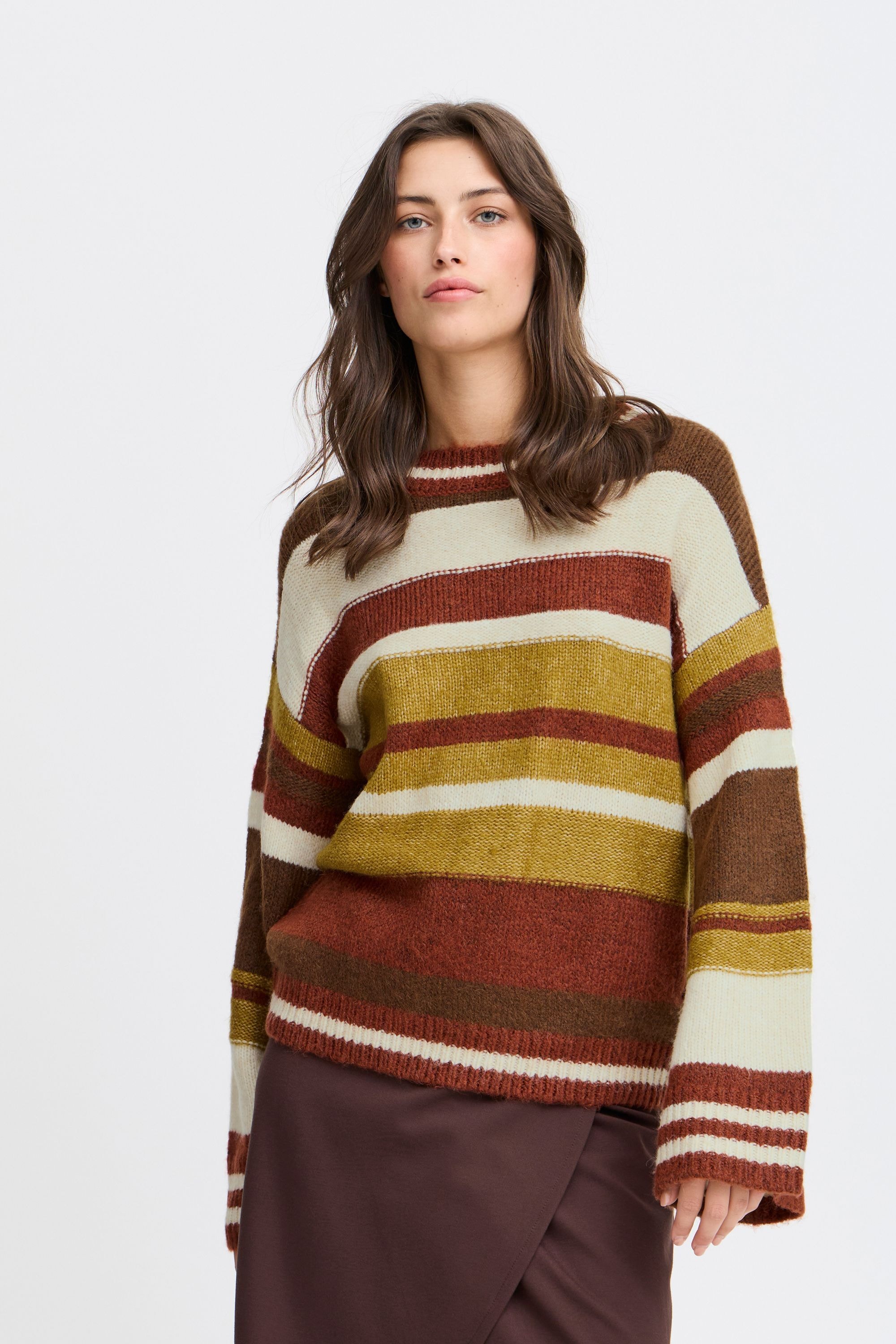 b.young Strickfleece-Pullover »Strickpullover BYOKSANA STRIPED JUMPER -«