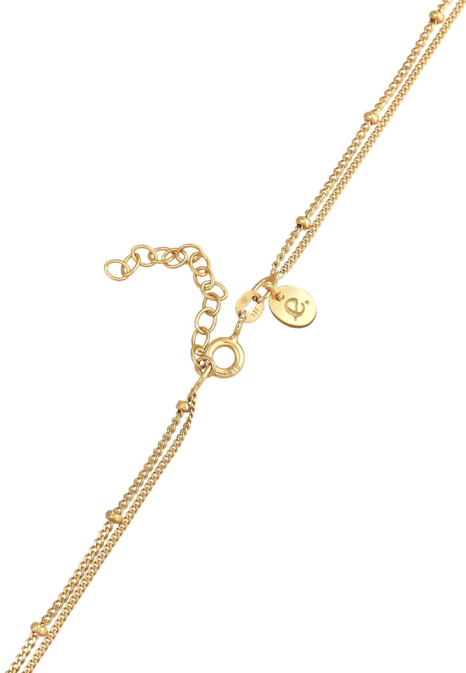 Elli Premium Silberkette »Halskette Choker Layer Achat Kugelkette 925 Silber«