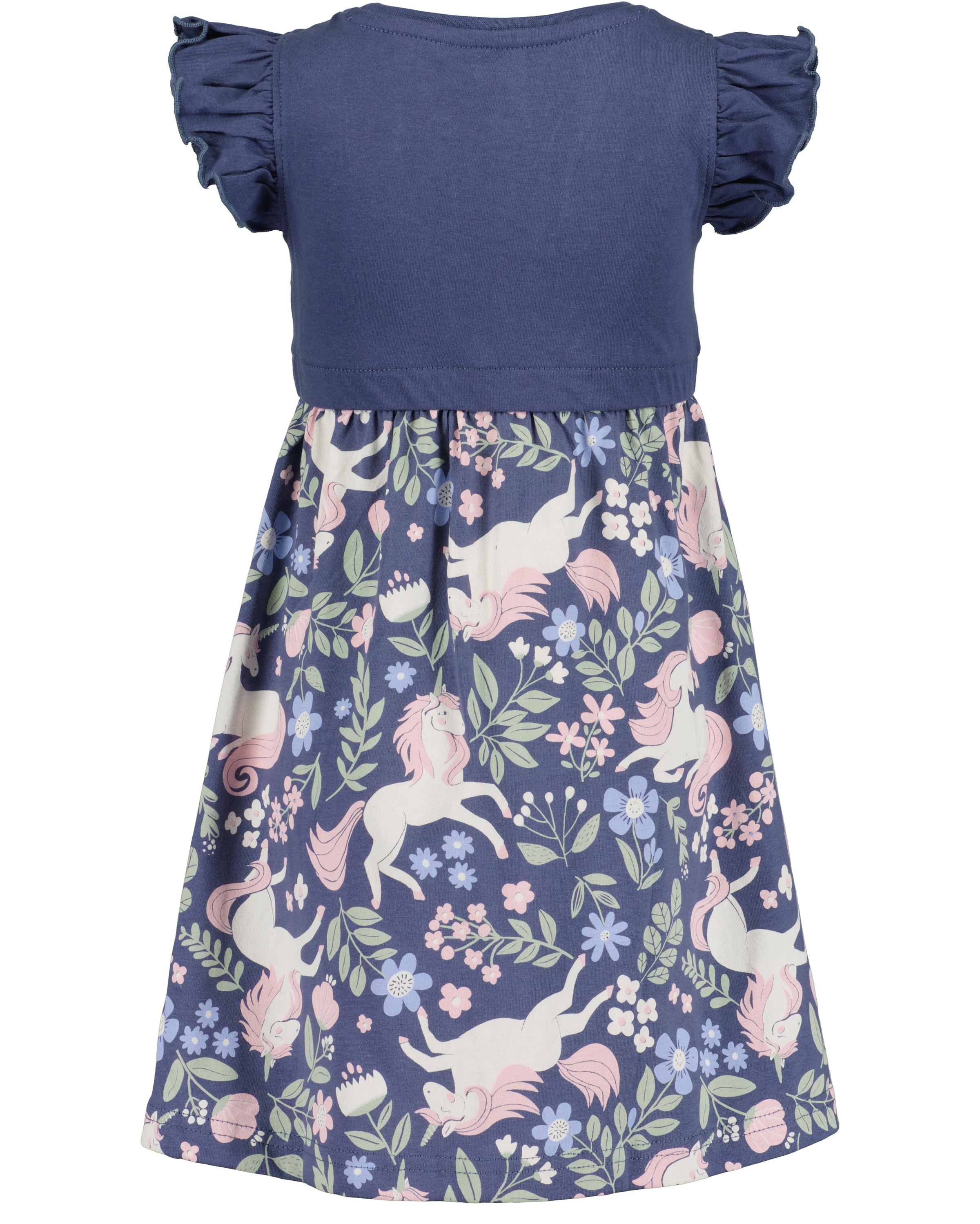 Blue Seven Jerseykleid Packung, 2 tlg. tlg. 1x uni und 1x mit Alloverprint und aufgesetzten Taschen