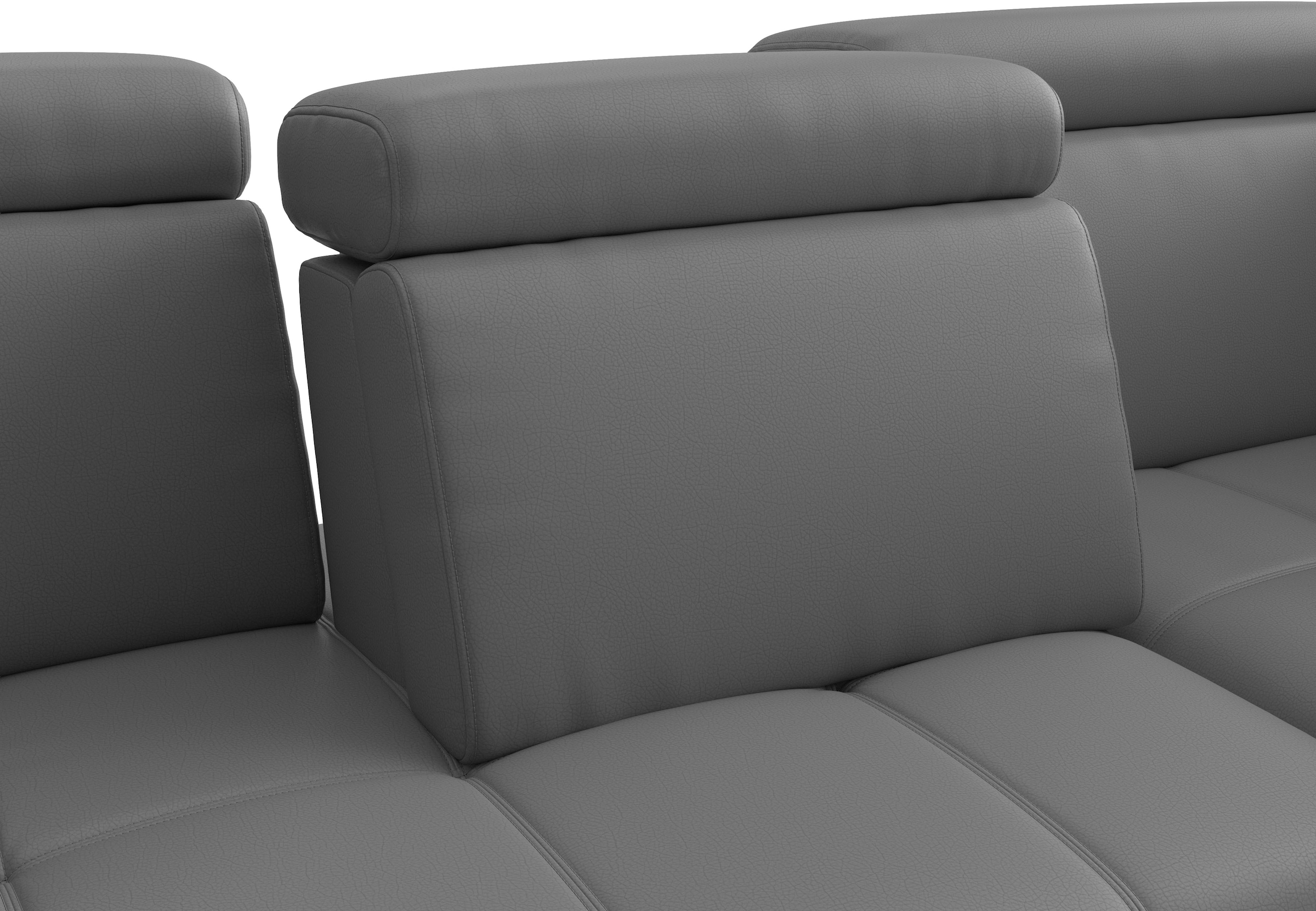 sit&more Ecksofa »Vanity L-Form, Leder, B: 264 cm, mit Sitz-, Kopf u. Armteilverstellung« Couch optional mit Schlaffunktion & Bettkasten, in Leder