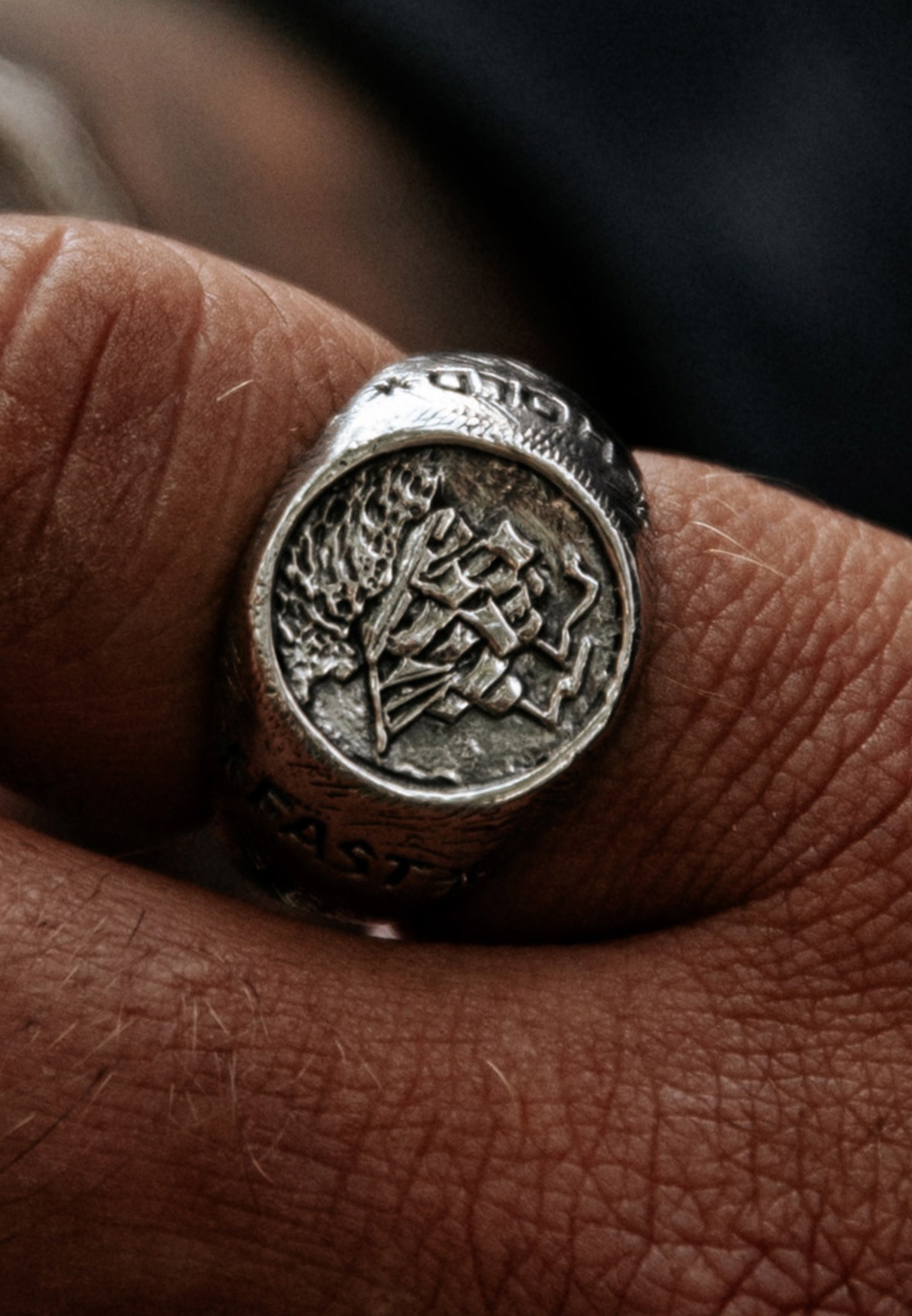 HAZE & GLORY Siegelring »Ring Siegelring - Hold Fast Piratenschiff 925 Silber«