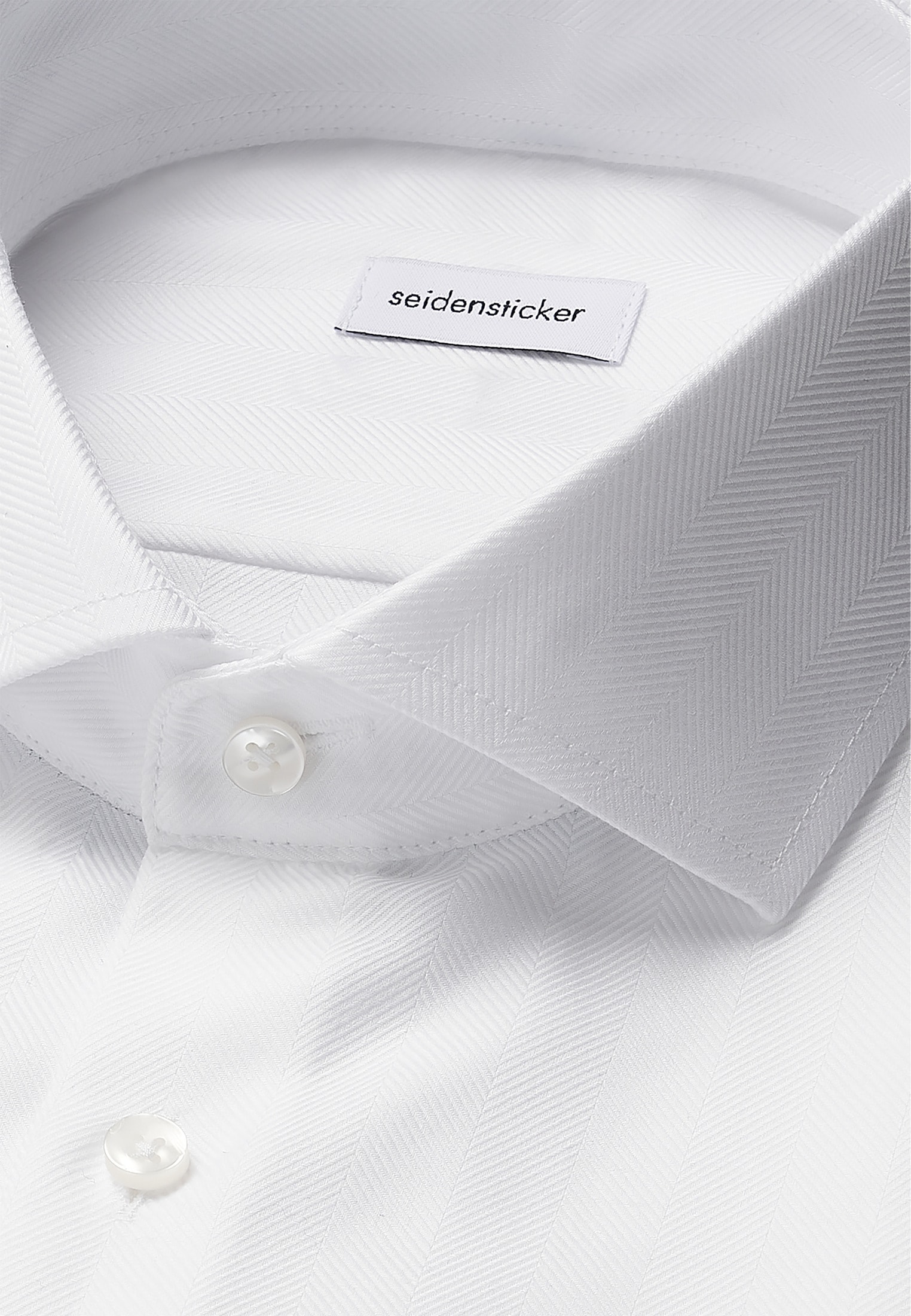seidensticker Businesshemd »Schwarze Rose«, Shaped 1/1 Kentkragen Fischgrat
