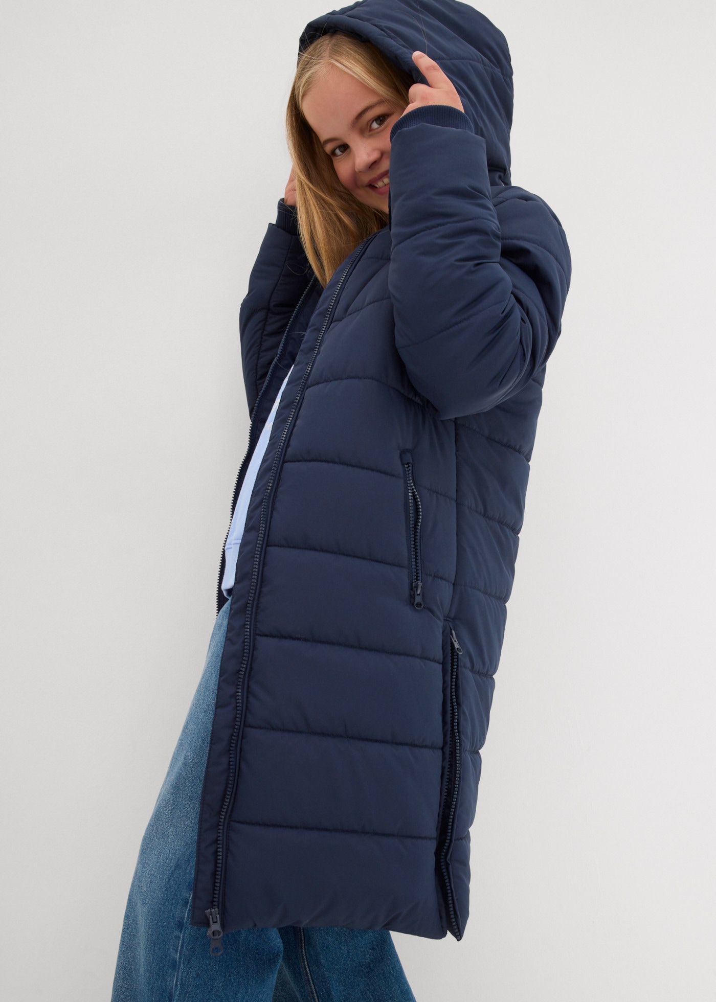bonprix Steppmantel für Mädchen, Regular Fit, mit Steppung